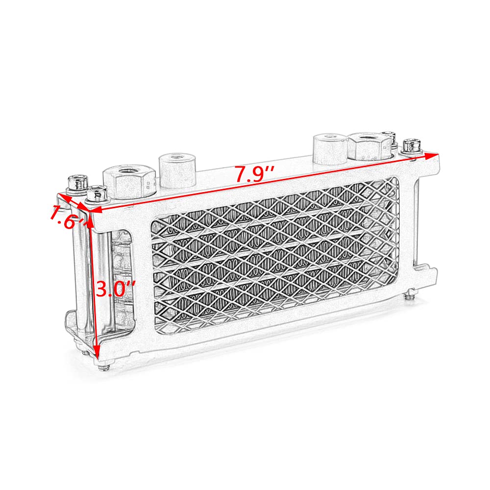 Motorcycle Oil Cooler Cooling Radiator Engine Kit Universal for CRF XR KLX 50 70 90 110 125 140cc SSR Taotao Coolster Kayo Apollo Dirt Pit Bike ATV Red