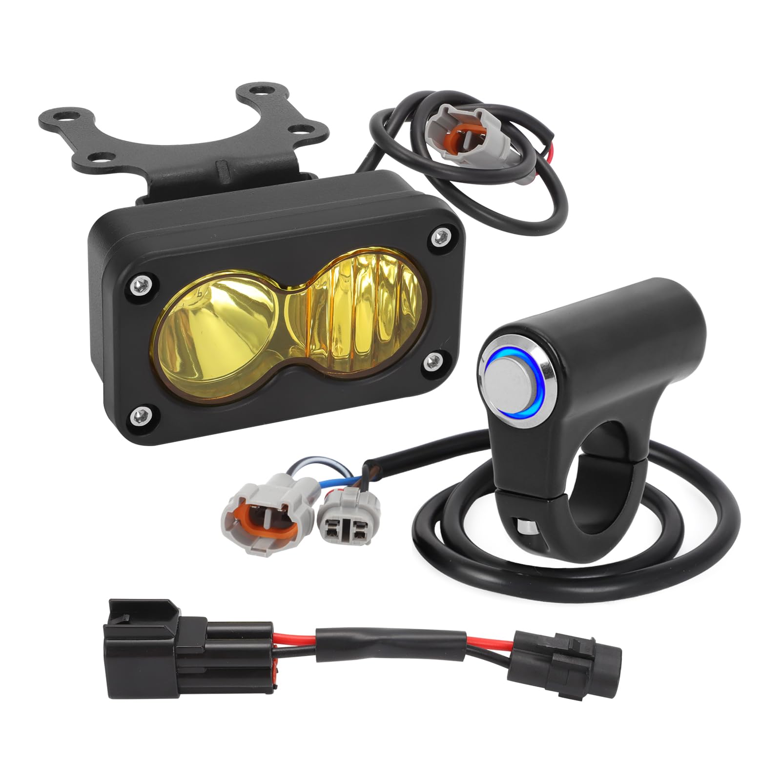 Dirtbike Headlight Kit for Sur-Ron Segway X260 Talaria Sting R MX4 PC Lens Motorcycle Yellow Light Bar Led Headlamp