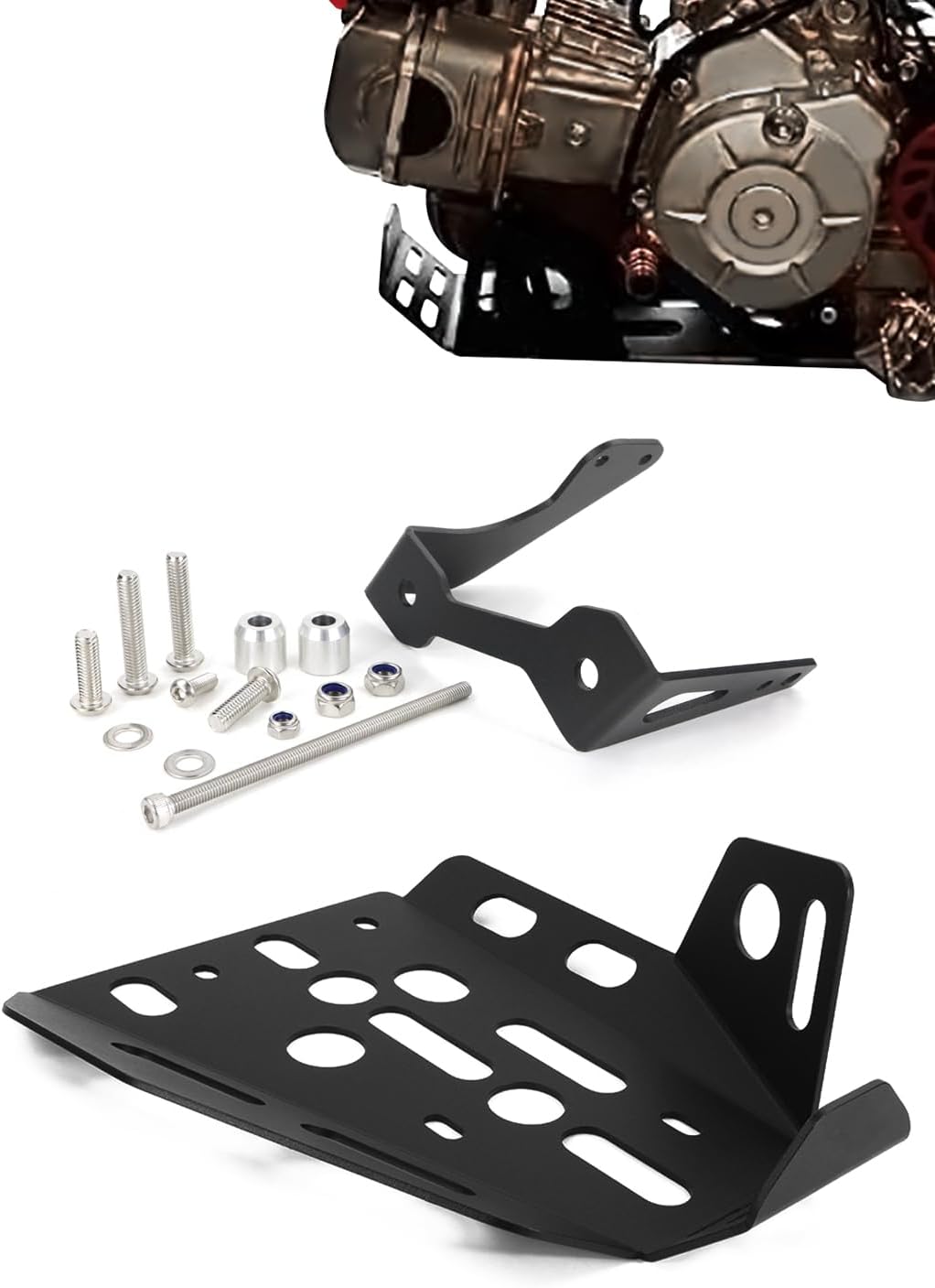 Skid Bash Plate Fit for CRF110F 2026-2013 CRF 110F Skid Plate | Fit for 2021 2022 2023 2024 2025 2026 CRF110F Engine Guard Bumper Bottom Cover Protector