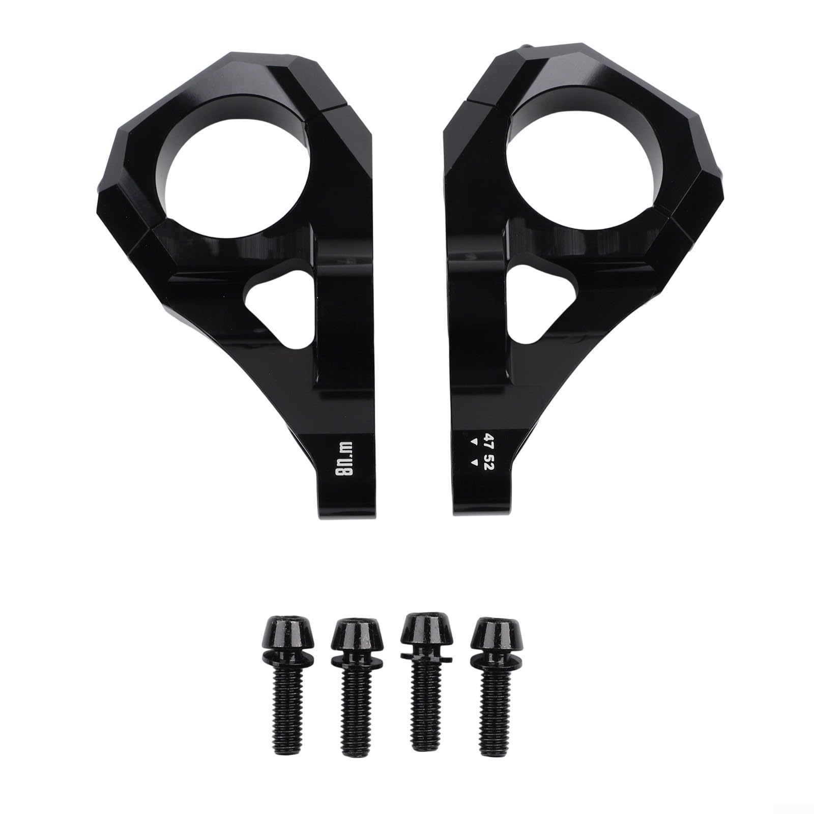 Direct Mount Stem 31.8mm 6061 Aluminium Alloy CNC For DH Dual Crown Fork Mountain Bike For Surron For Light Bee Dirt Bike, 35Mm Rise, Black/Purple/Orange/Silver(Black)