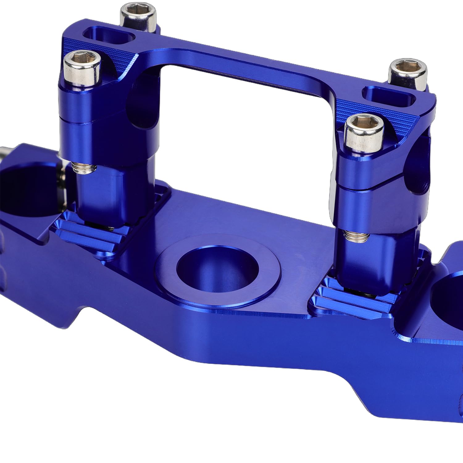Triple Clamp with Risers Set for TTR 110 TTR110E TTR 110E 2008-2025, CNC Machined Aluminum Alloy | Handlebar Riser | Hard-Anodized | Direct Fit | Easy Installation Black