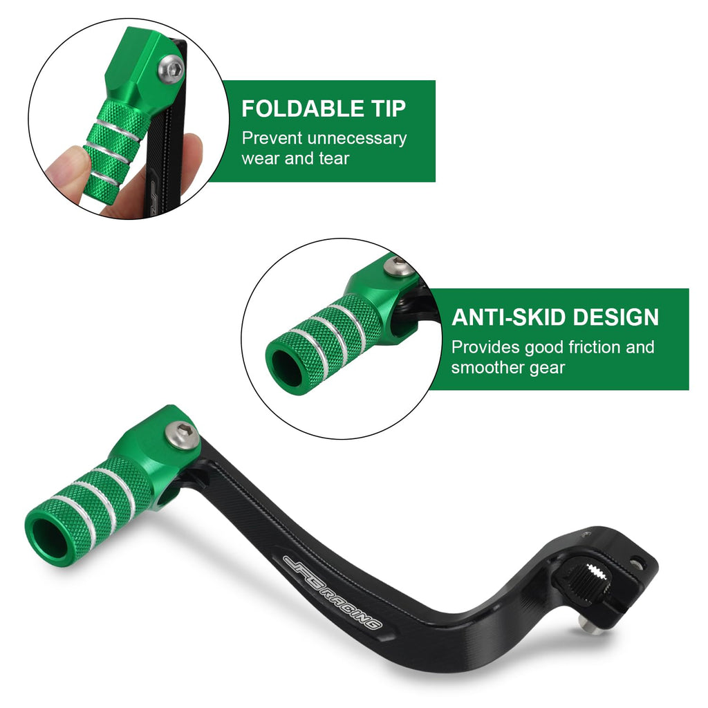 JFG RACING Motorcycle Gear Shifter Shift Lever Folding Tip CNC for CRF 110 CRF110F 2013-2023 TTR 110 08-09 11-21 Black