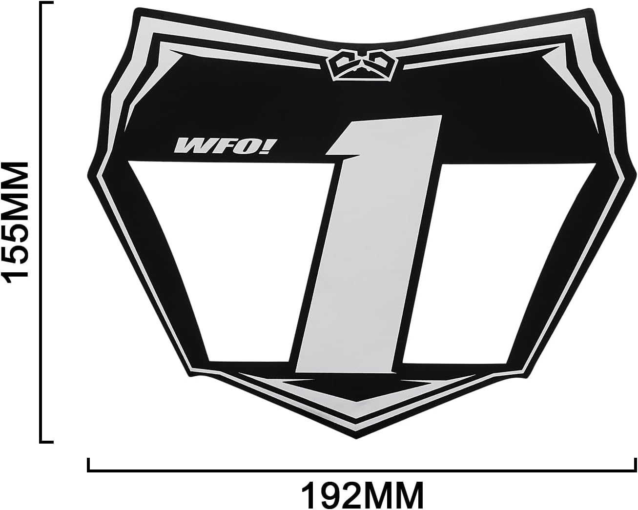 Electric Dirt Bike Hollow Mesh Front Number Plate with 3M Protective Decal for Surron Light Bee X/S,Talaria,Yozma in10,Tuttio,Ridstar Q20 &Super73-Motocross Style Plate to Hide Wire, Ebike Accessories