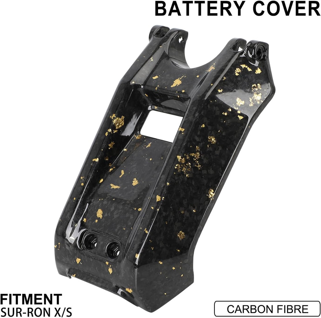 Funparts Battery Cover for Surron LBX,Carbon Fiber Battery Lid Guards Wrap for Sur Ron Light Bee X Electric Dirt Bike Vehicle Covers Black