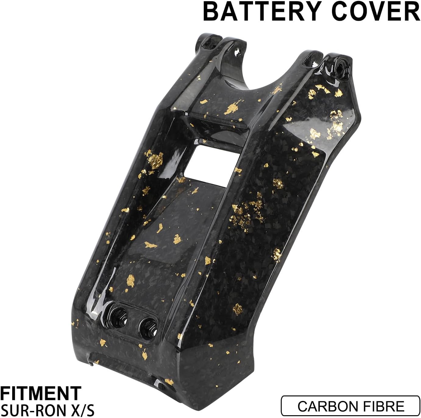 Funparts Battery Cover for Surron LBX,Carbon Fiber Battery Lid Guards Wrap for Sur Ron Light Bee X Electric Dirt Bike Vehicle Covers Black