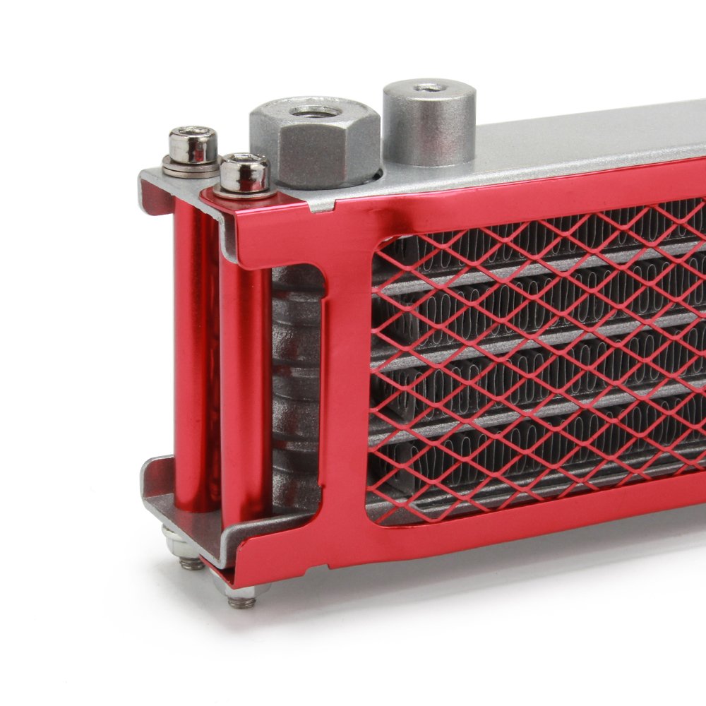 Motorcycle Oil Cooler Cooling Radiator Engine Kit Universal for CRF XR KLX 50 70 90 110 125 140cc SSR Taotao Coolster Kayo Apollo Dirt Pit Bike ATV Red