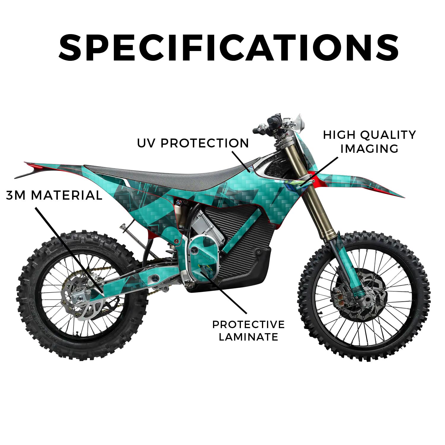 Glossy Glitter Surron Ultra Bee Graphics Kit Wrap - Blue Hex Parts - Sur-Ron Skin - Premium 3M Vinyl Protective Wrap Decal Cover - Easy to Apply | Crafted in The USA by MightySkins