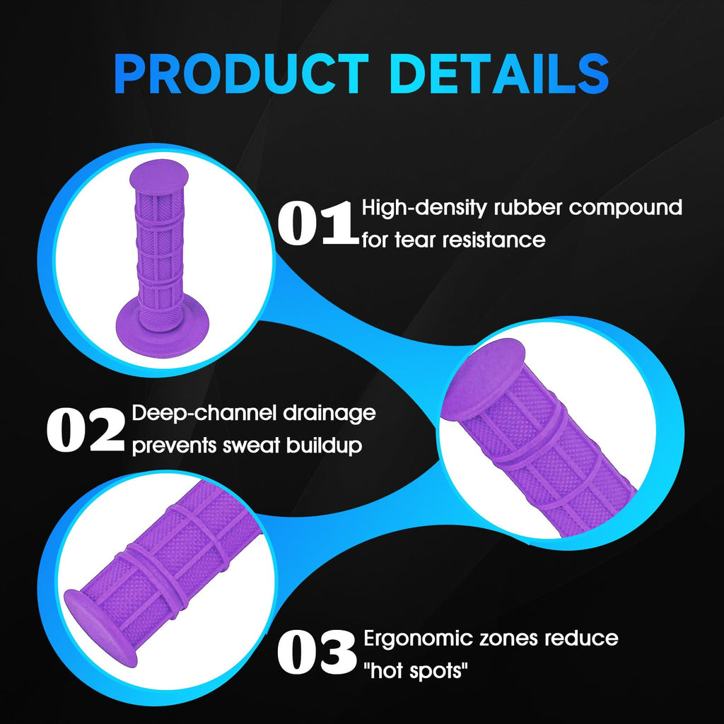 Sur Ron Handlebar Grips, 7/8" Rubber Handle Grips Universal for Surron LBX Talaria Sting R MX3/R MX4 Talaria X3 XXX E-Ride Pro SS/S Electric Dirt Bike