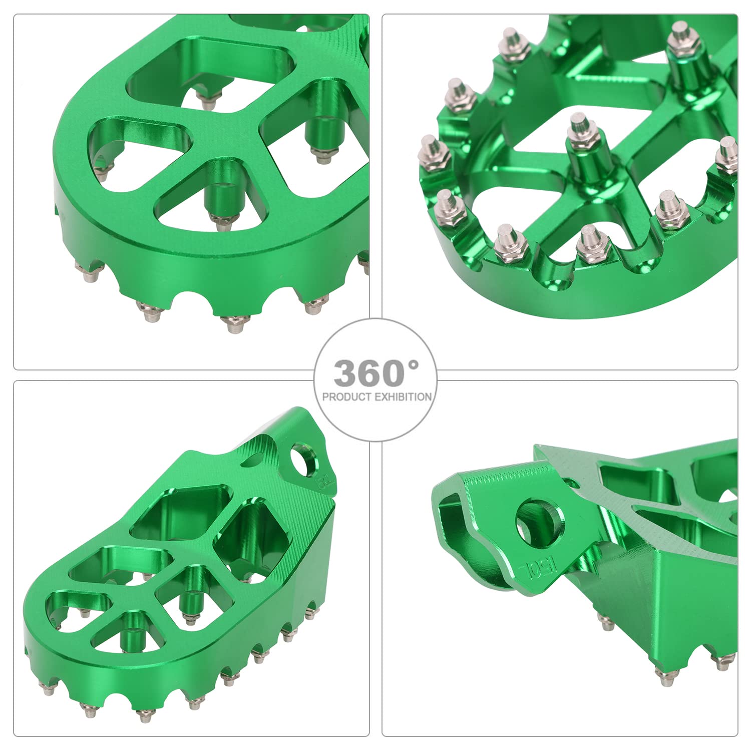 AnXin Dirt Bike Foot Pegs Motorcycle Footpegs Foot Pedals Rests CNC for KLX 110 KLX110 2002-2023 KLX110L 2010-2023 KX60 1998-2003 Pit Bike Black