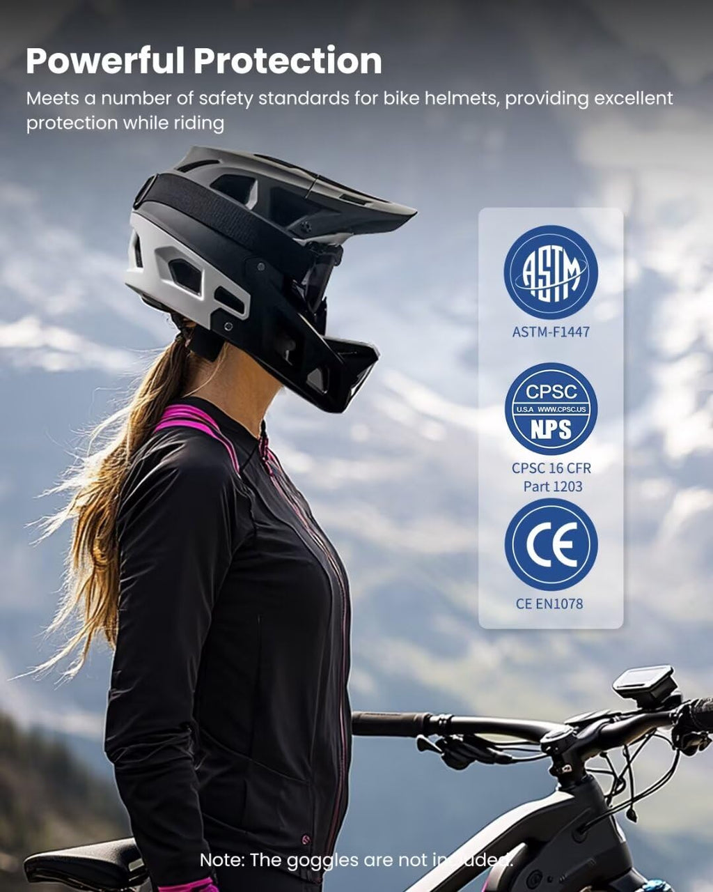 ILM Adult Mountain Bike Helmet Men & Women Full Face Lightweight BMX MTB Helmet ASTM CPSC CE Certified Cycling Helmet Model ZL-B068