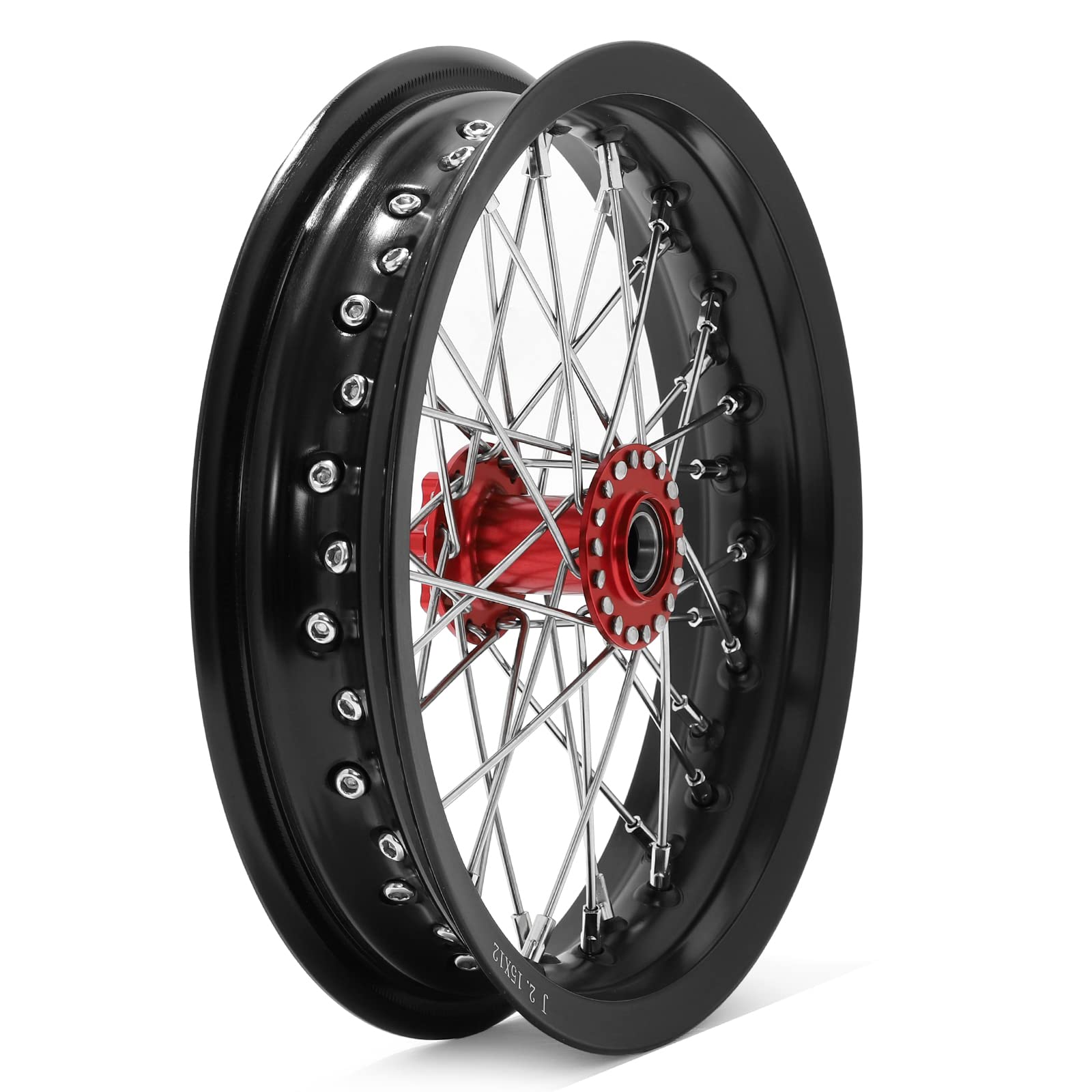 TOFR 12" x 2.15" Rear Wheel Rim Spoke Hub for Surron SUR-RON Light Bee X LBX for Segway X160 X260