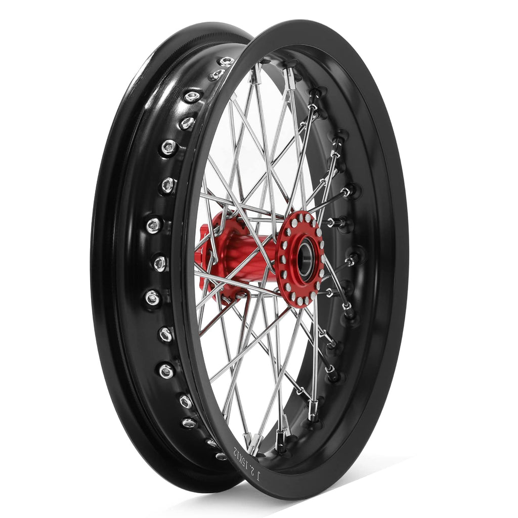 TOFR 17" Front Rear Spoke Wheels Rims Hubs Set for Surron Light Bee LBX Aluminum