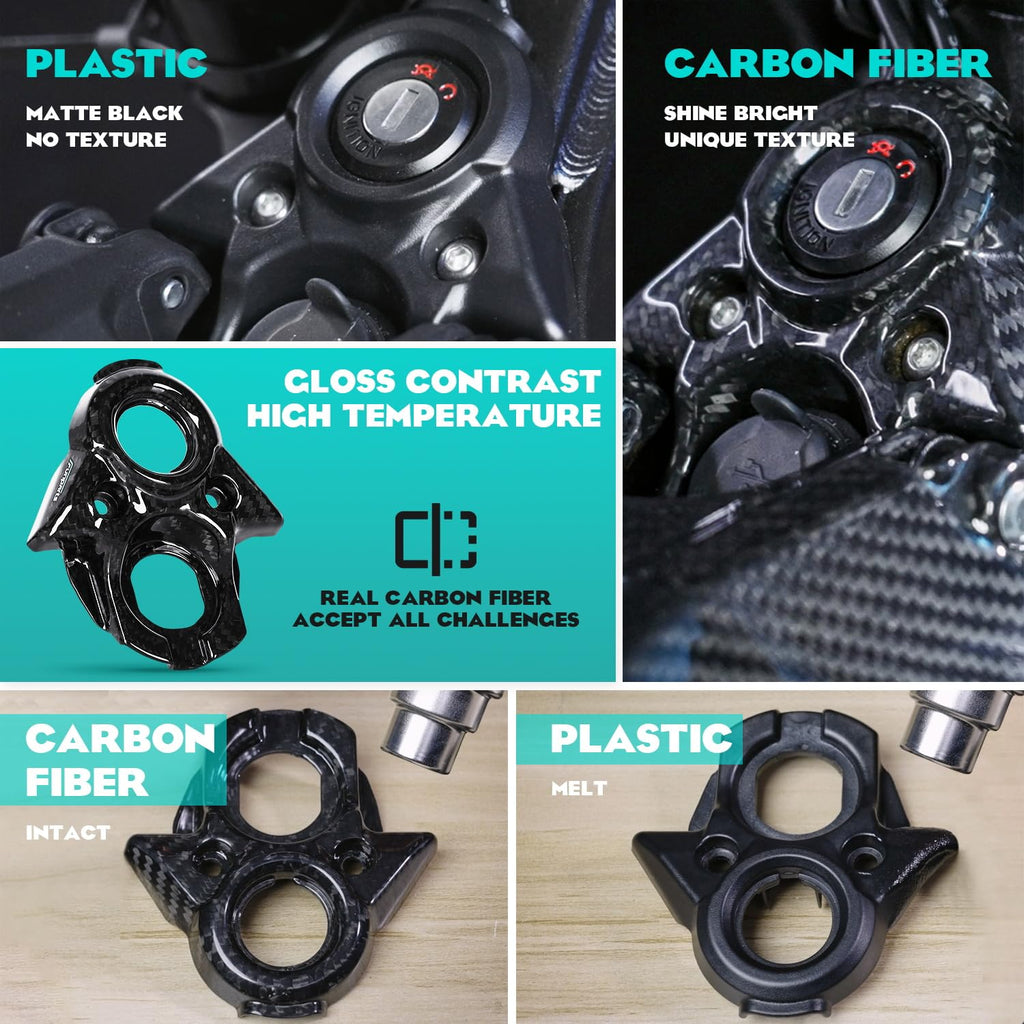 Funparts Carbon Fiber Motorcycle Ignition Key Switch Cover for Surron Sur Ron Light Bee X/S/LBX