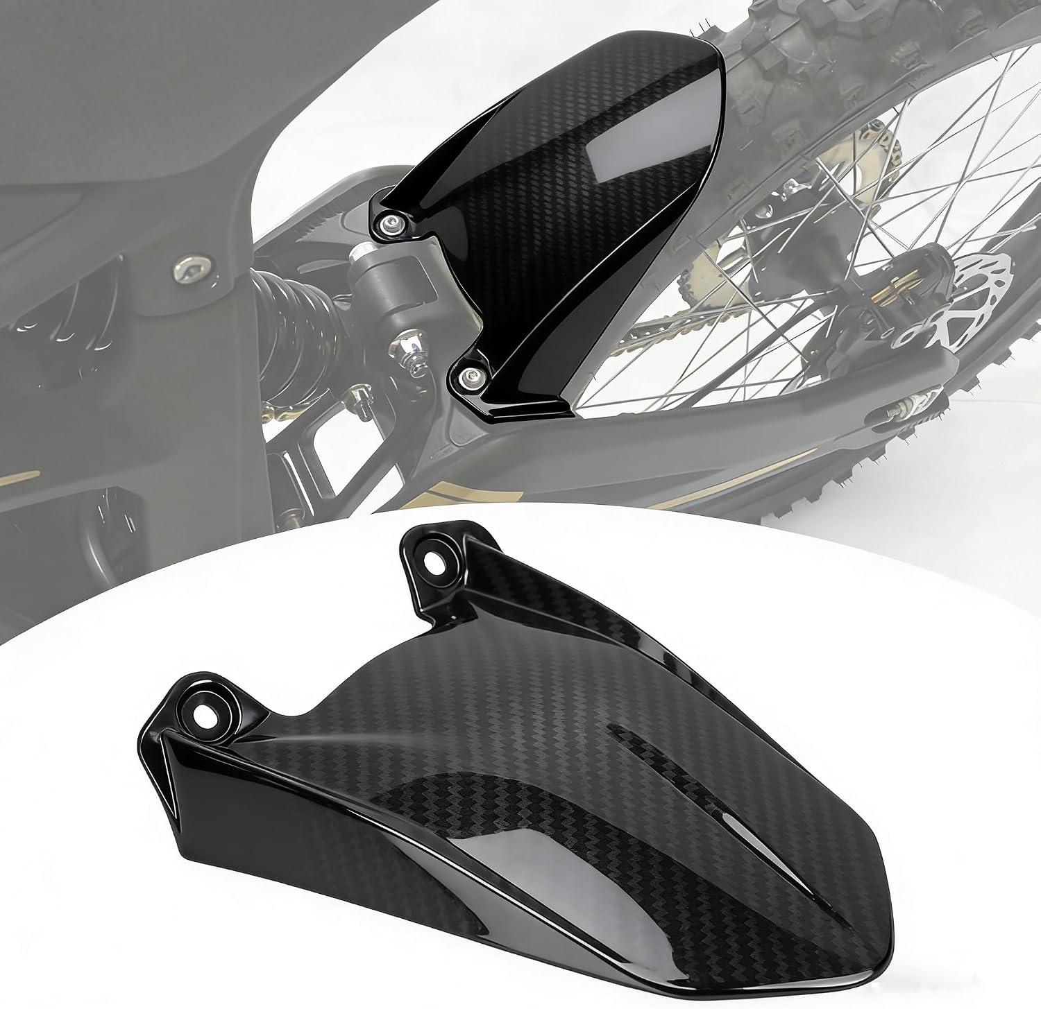 CHANGCHENG Rear Fender Mudguard Talaria Sting MX3/MX4/MX5 | Motorcycle Carbon Fiber Pattern Fender Protector for Talaria Sting MX3/MX4/MX5 Electric Dirt Bike