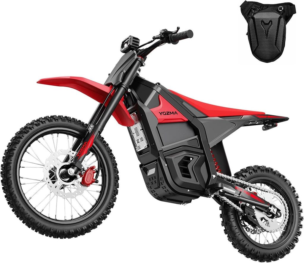 IN10 Pro Electric Dirt Bike, 5500 Peak Mid- Drive Motor, 80KMH Max Speed Ebike, 60V 27AH Bttery with 60 Miles Max Range, 17''/14'' Off-Road Tires, Hydraulic Brakes & Dual Shock Absorption