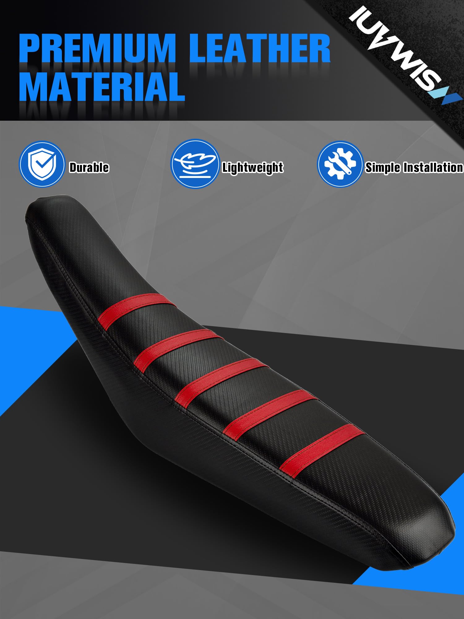 Dirt Bike Seat Cover Ribbed Soft Seat Cover for Talaria XXX X3 Electric Dirt Bike Ebike Red
