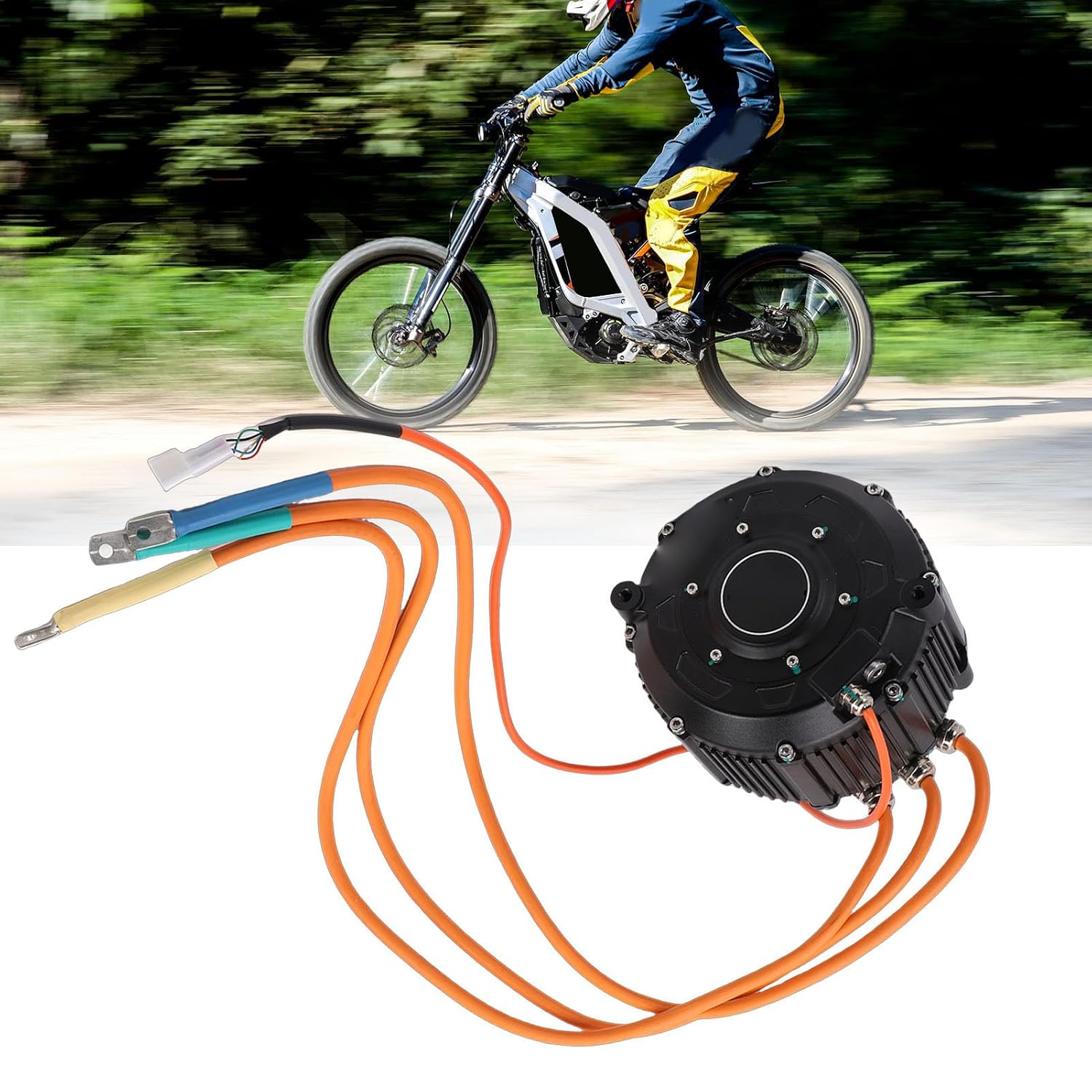 10KW Electric Dirt Bike Mid Drive Motor Brushless, Off Road Motorcycle Permanent Magnet Synchronous Motor, 10000rpm Peak, Hall Sensor, for Surron Electric Dirt Bike