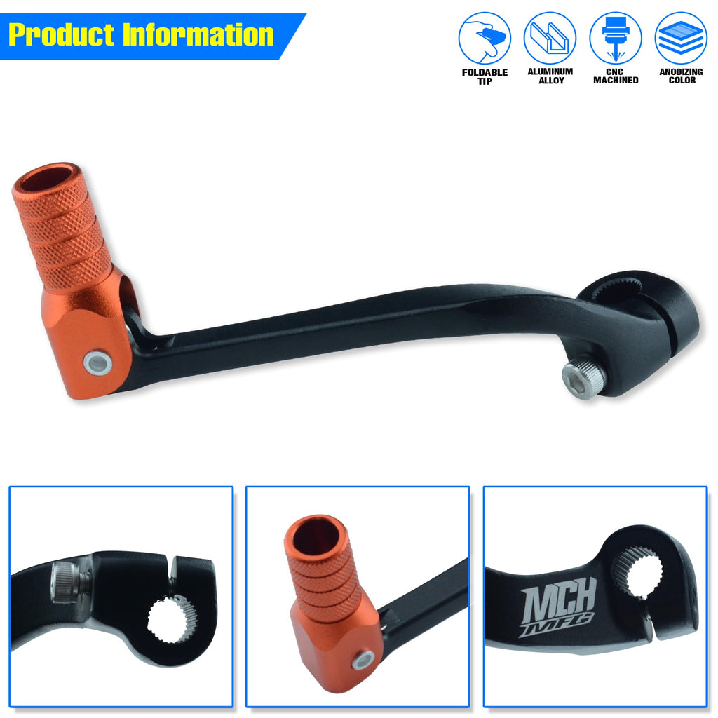 Folding Dirt Bike Shifter Lever - Alloy Aluminium Gear Lever Fit for CRF110 CRF110F 2013-2023 TTR110 08-09 TTR125 11-21 Black