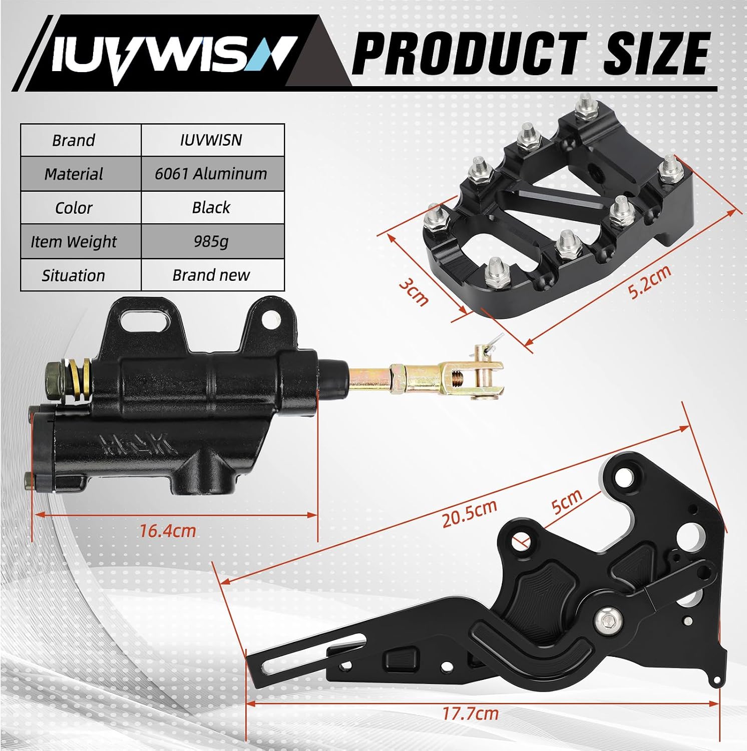 Electric Dirt Bike Hydraulic Foot Brake Pedal Lever Kit CNC for Surron LBX Sur Ron Light Bee X/S X260 X160