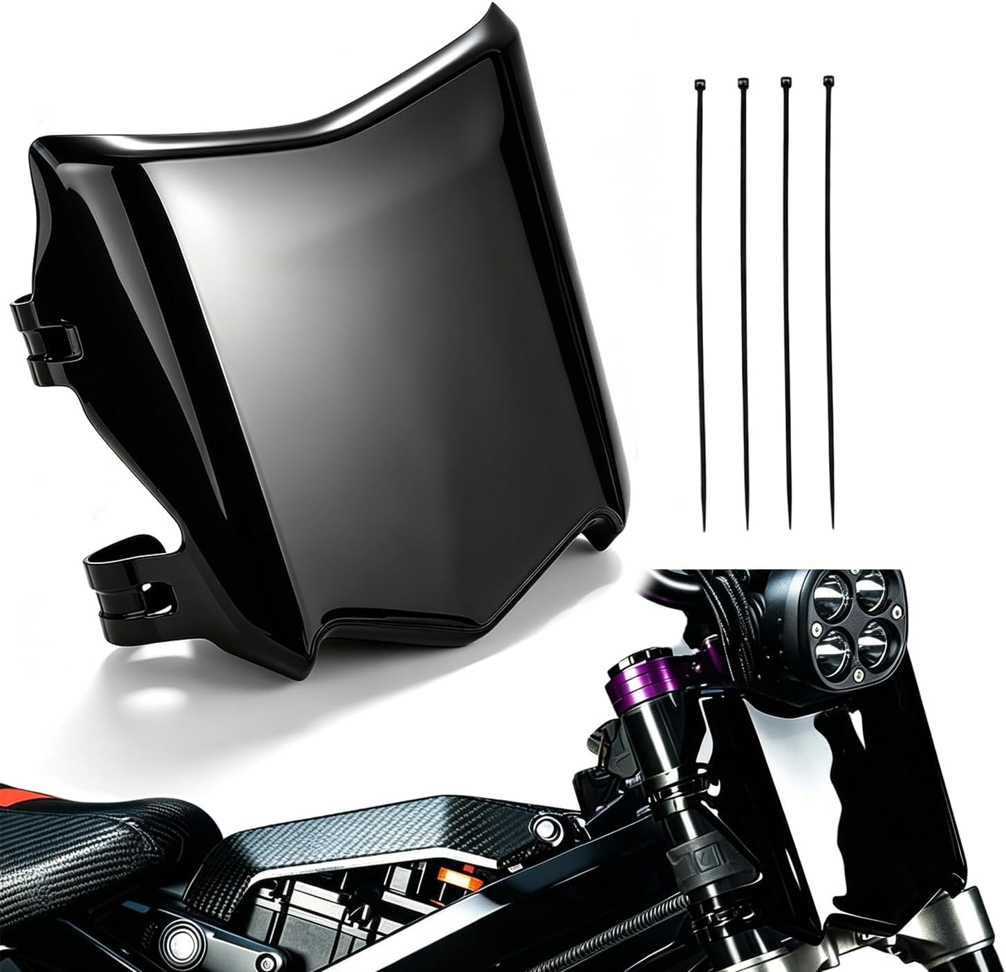 Electric Dirt Bike Hollow Mesh Front Number Plate with 3M Protective Decal for Surron Light Bee X/S,Talaria,Yozma in10,Tuttio,Ridstar Q20 &Super73-Motocross Style Plate to Hide Wire, Ebike Accessories