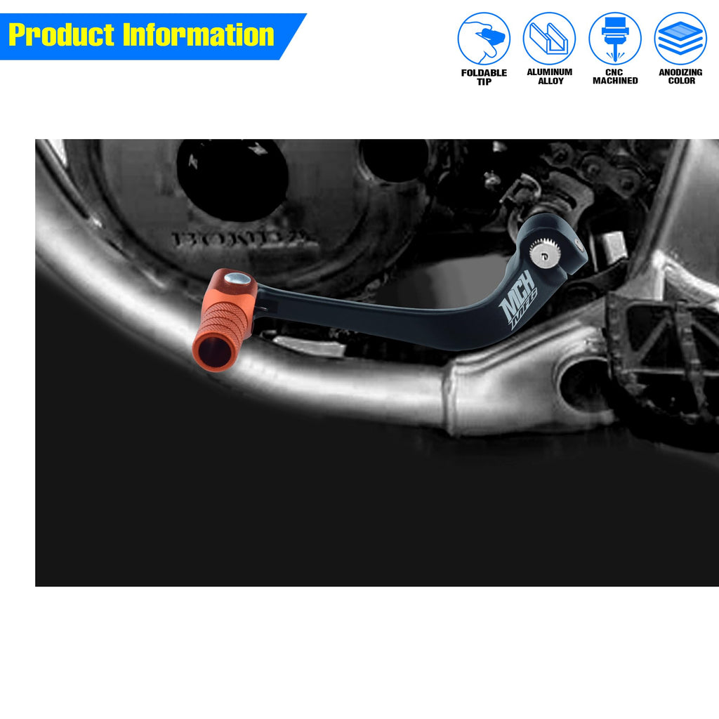Folding Dirt Bike Shifter Lever - Alloy Aluminium Gear Lever Fit for CRF110 CRF110F 2013-2023 TTR110 08-09 TTR125 11-21 Black