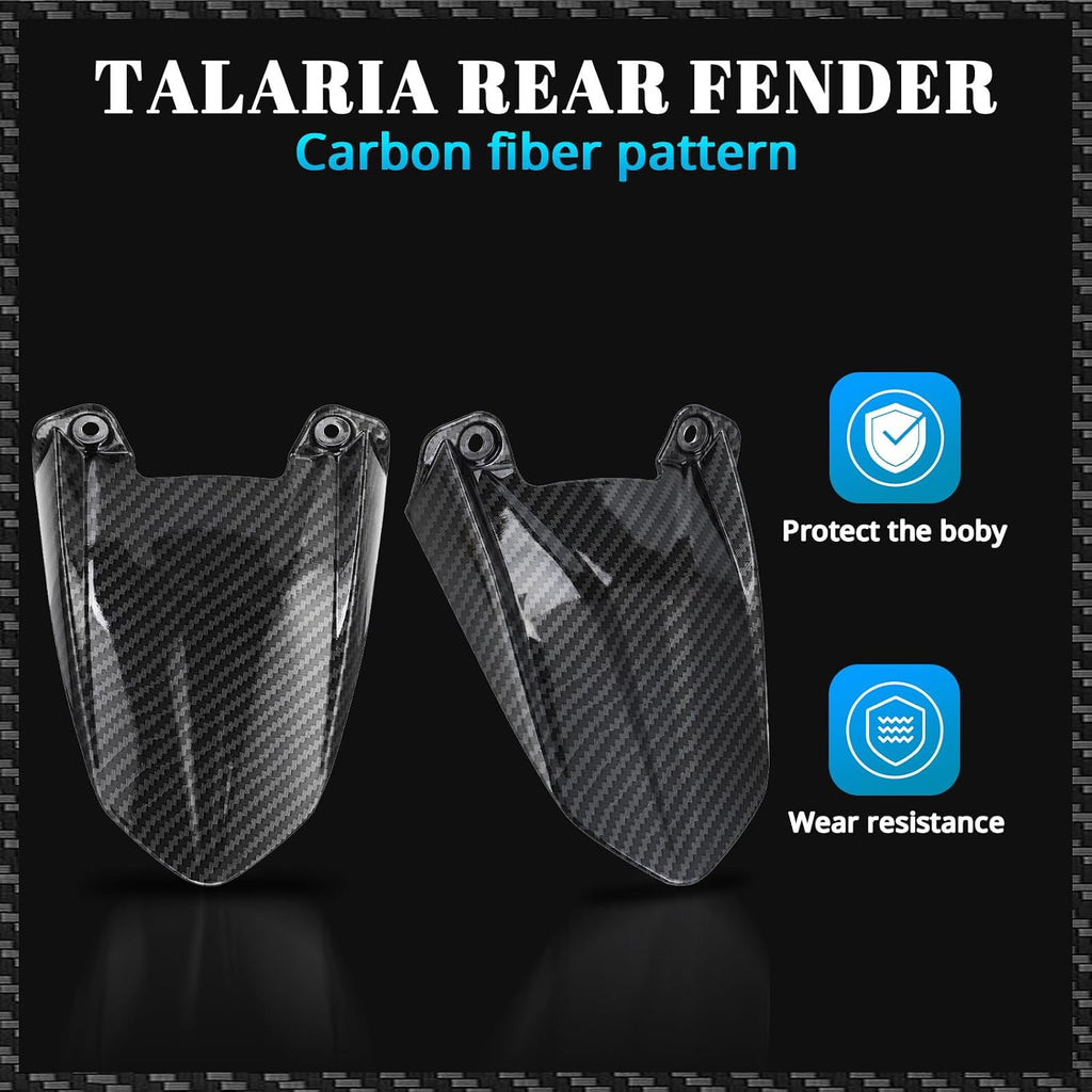 CHANGCHENG Rear Fender Mudguard Talaria Sting MX3/MX4/MX5 | Motorcycle Carbon Fiber Pattern Fender Protector for Talaria Sting MX3/MX4/MX5 Electric Dirt Bike