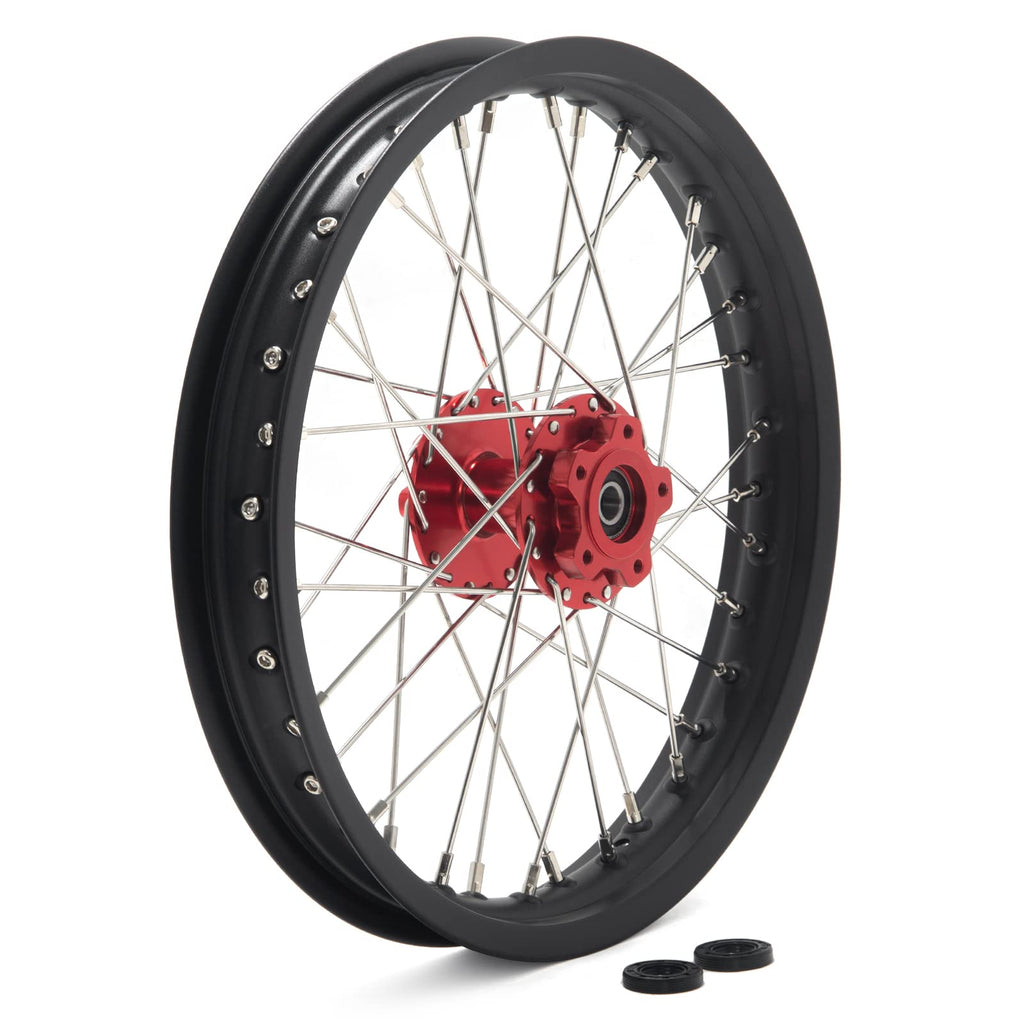 TOFR 17" Front Rear Spoke Wheels Rims Hubs Set for Surron Light Bee LBX Aluminum