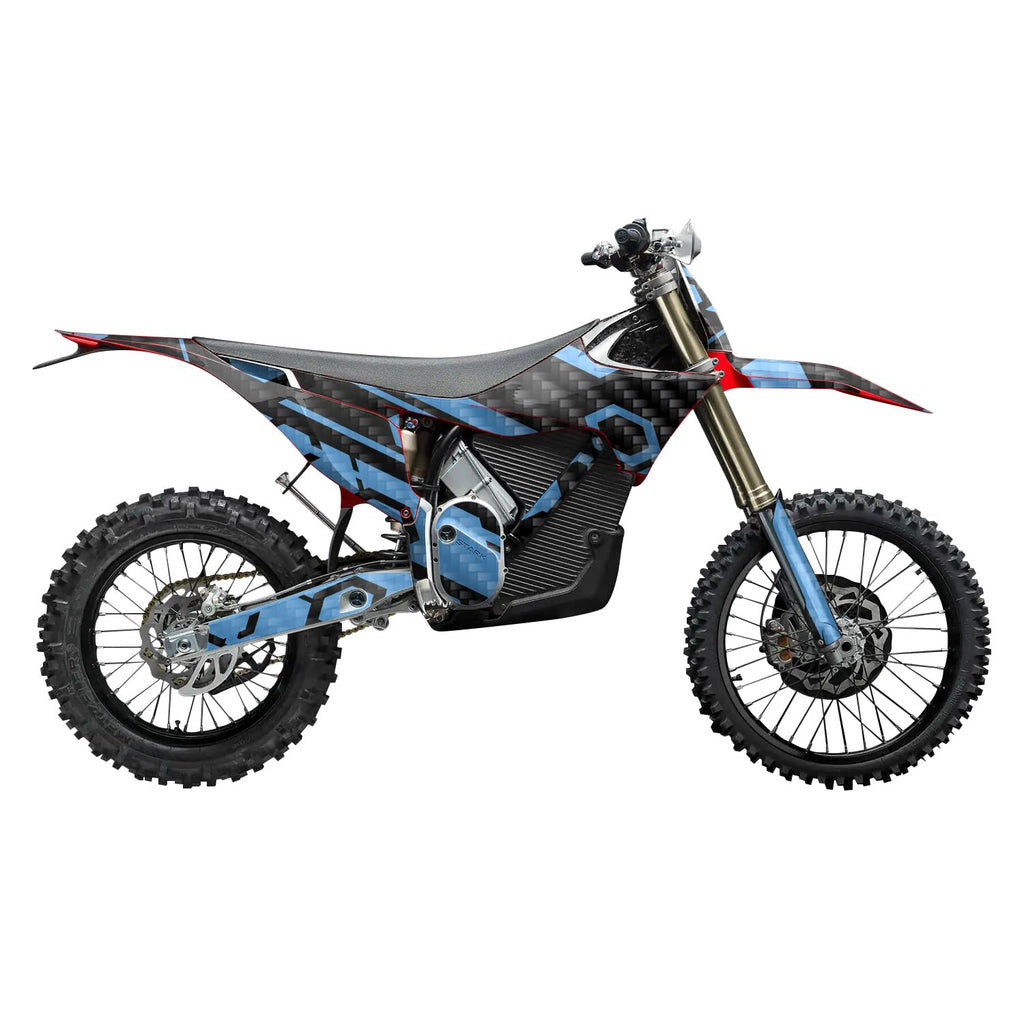 Glossy Glitter Surron Ultra Bee Graphics Kit Wrap - Blue Hex Parts - Sur-Ron Skin - Premium 3M Vinyl Protective Wrap Decal Cover - Easy to Apply | Crafted in The USA by MightySkins