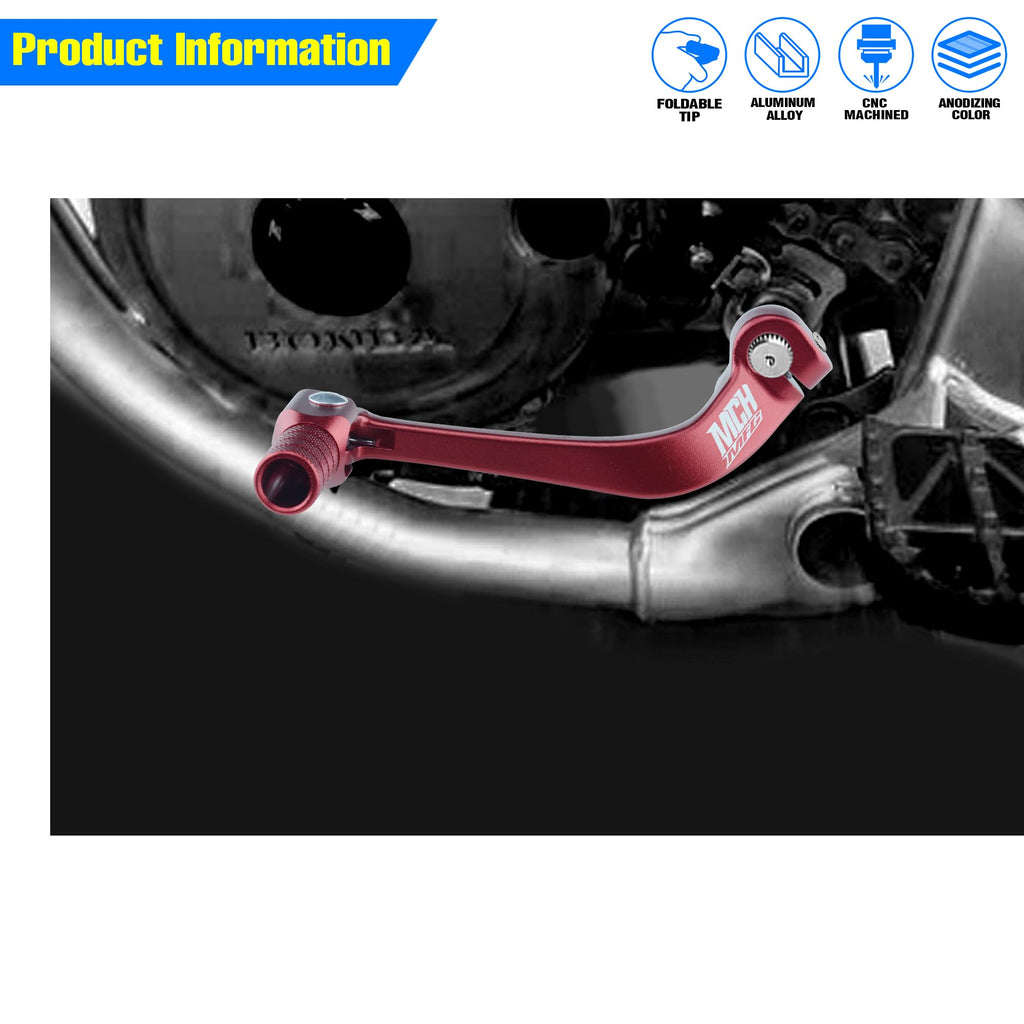 Folding Dirt Bike Shifter Lever - Alloy Aluminium Gear Lever Fit for CRF110 CRF110F 2013-2023 TTR110 08-09 TTR125 11-21 Black