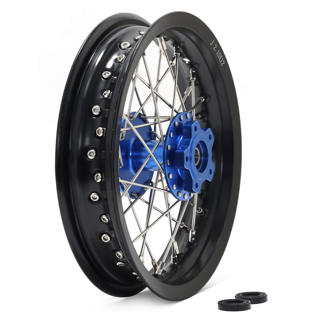 TOFR 17" Front Rear Spoke Wheels Rims Hubs Set for Surron Light Bee LBX Aluminum