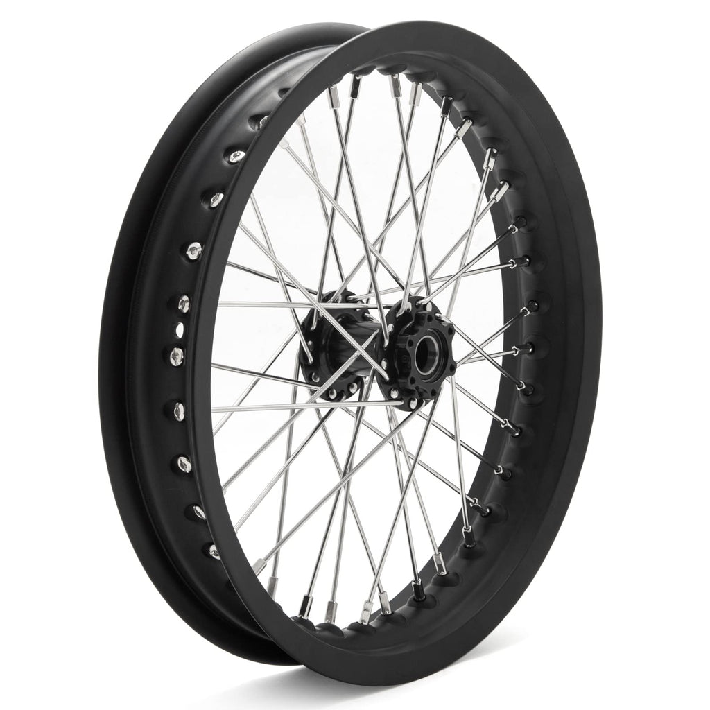 TOFR 17" Front Rear Spoke Wheels Rims Hubs Set for Surron Light Bee LBX Aluminum