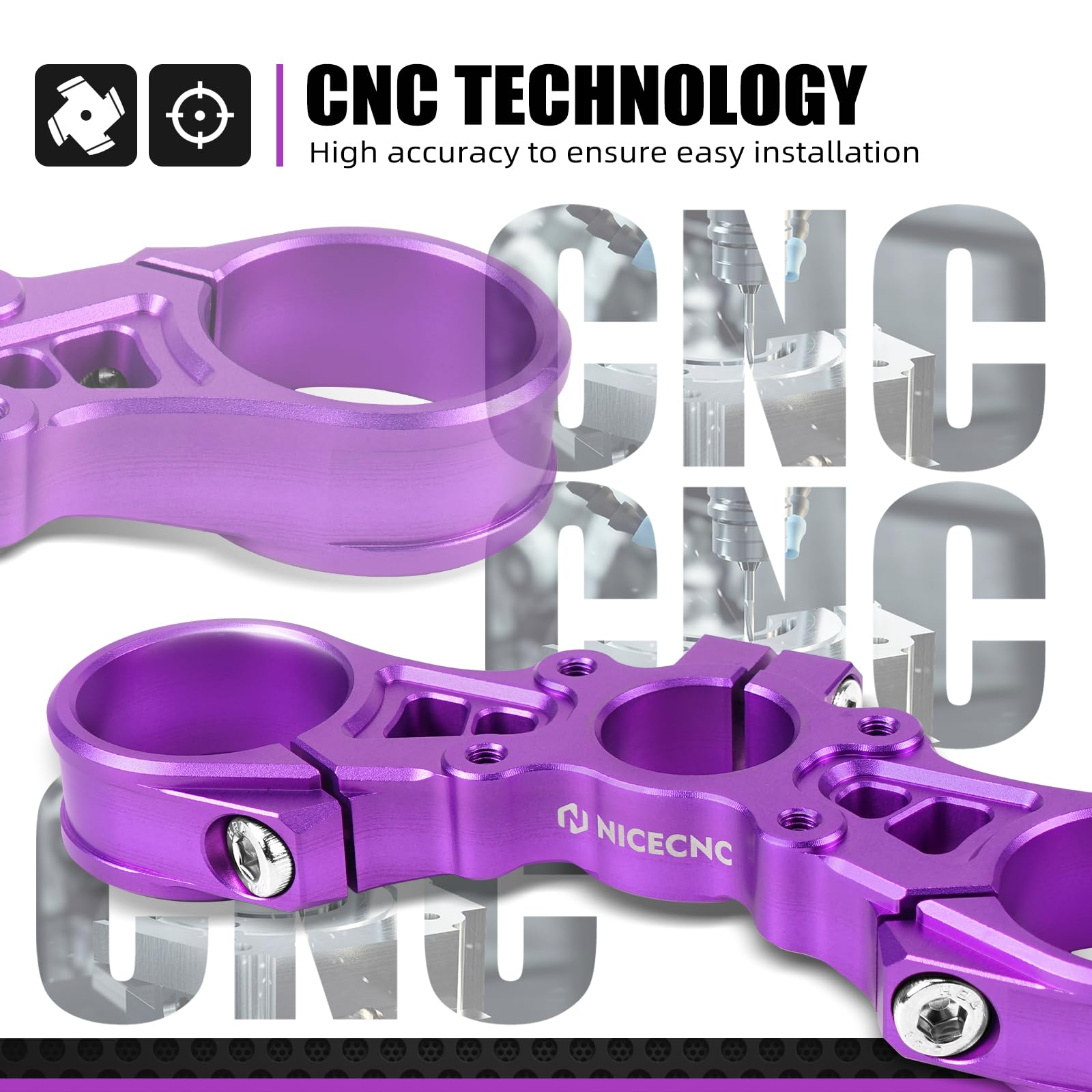 NICECNC Black Upper Triple Clamp Top Link Plate Bracket Compatible with Surron Light bee X/S See Fitment Off-Road Motorcycle Modified Upper Plates