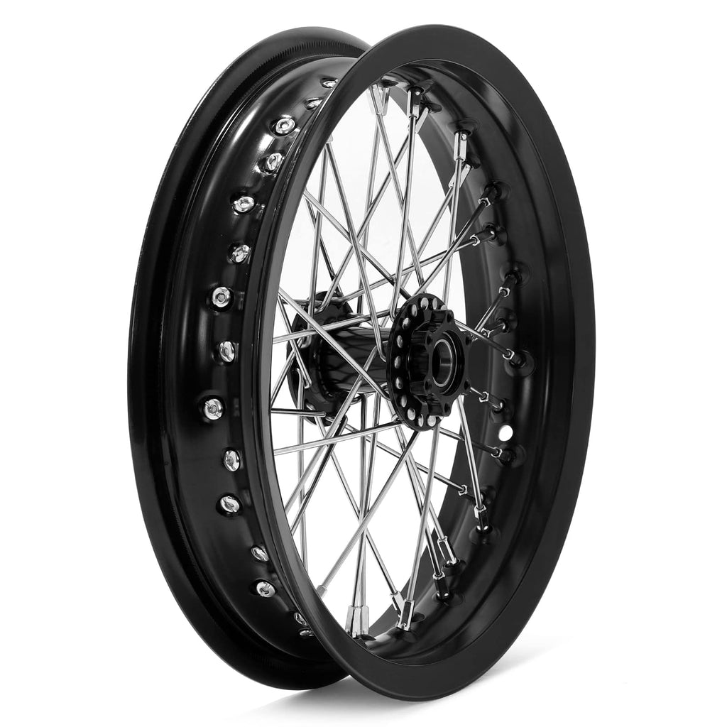 TOFR 17" Front Rear Spoke Wheels Rims Hubs Set for Surron Light Bee LBX Aluminum