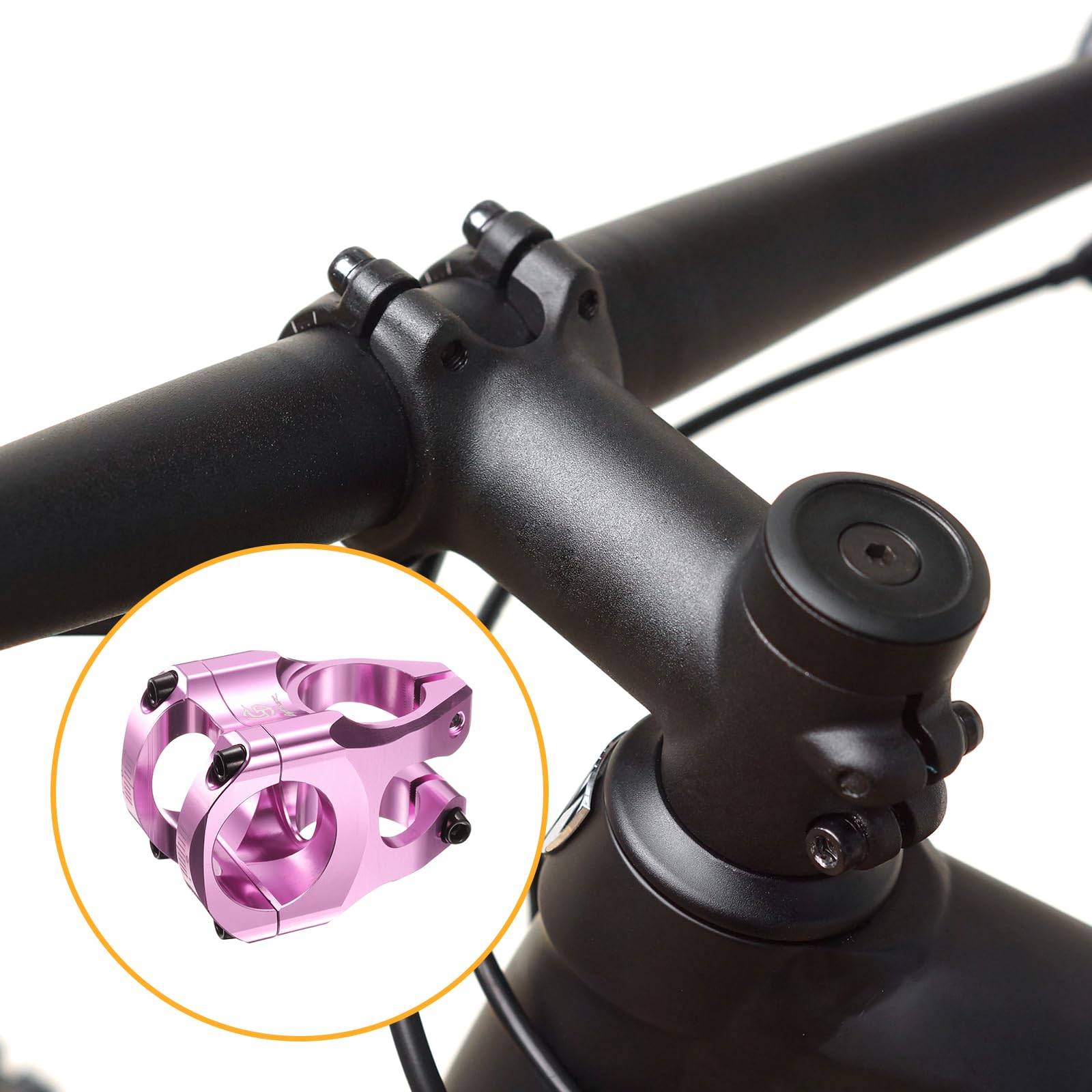 HARFINGTON Bike Stem Aluminum Alloy Bicycle Handlebar Stem with Hex Wrench for Mountain Road Bike Cycling