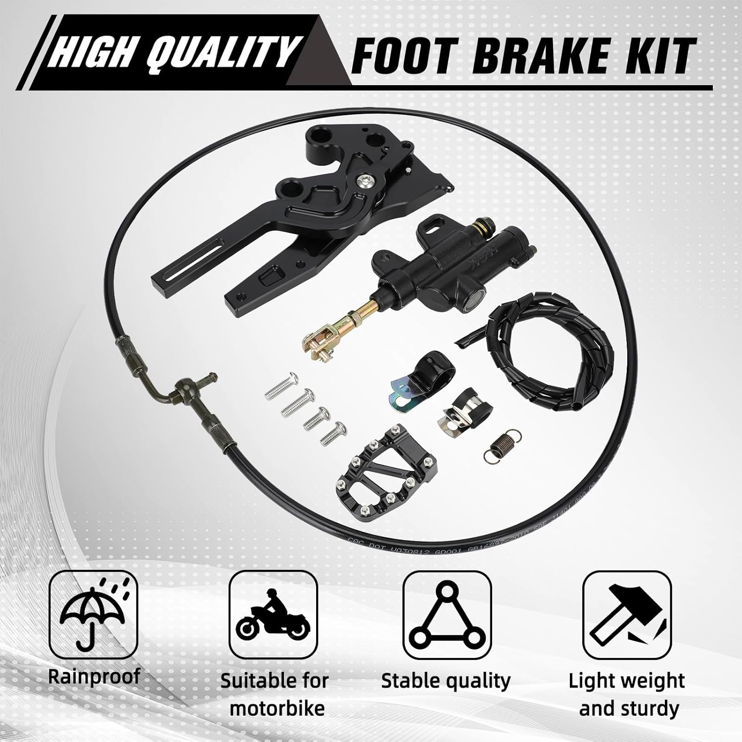 Electric Dirt Bike Hydraulic Foot Brake Pedal Lever Kit CNC for Surron LBX Sur Ron Light Bee X/S X260 X160