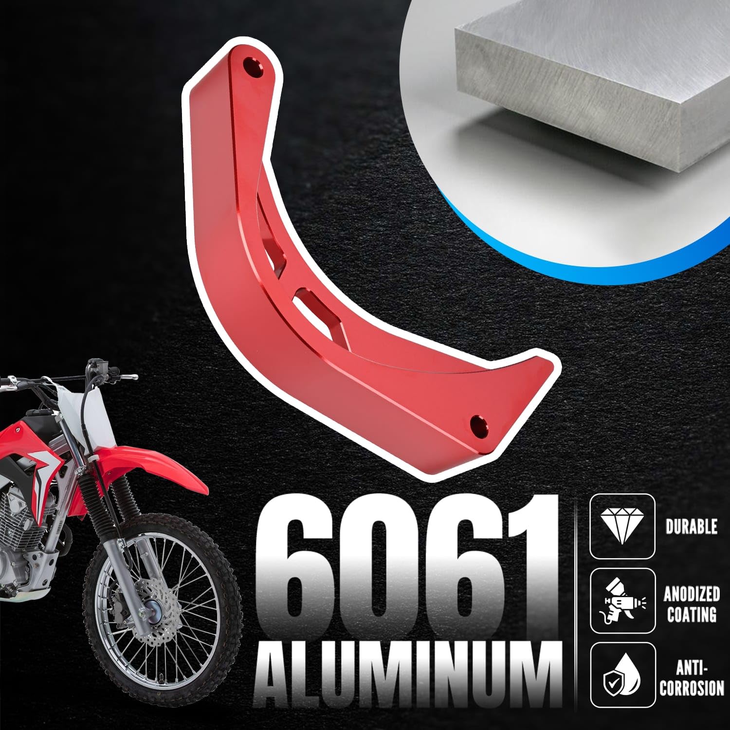Canitu Red Front Sprocket Cover Guard,Motorcycle Aluminum Chain Guard Sprocket Engine Drive Cover Case Saver Protector Engine Case Protection for Honda CRF110 2013-2024