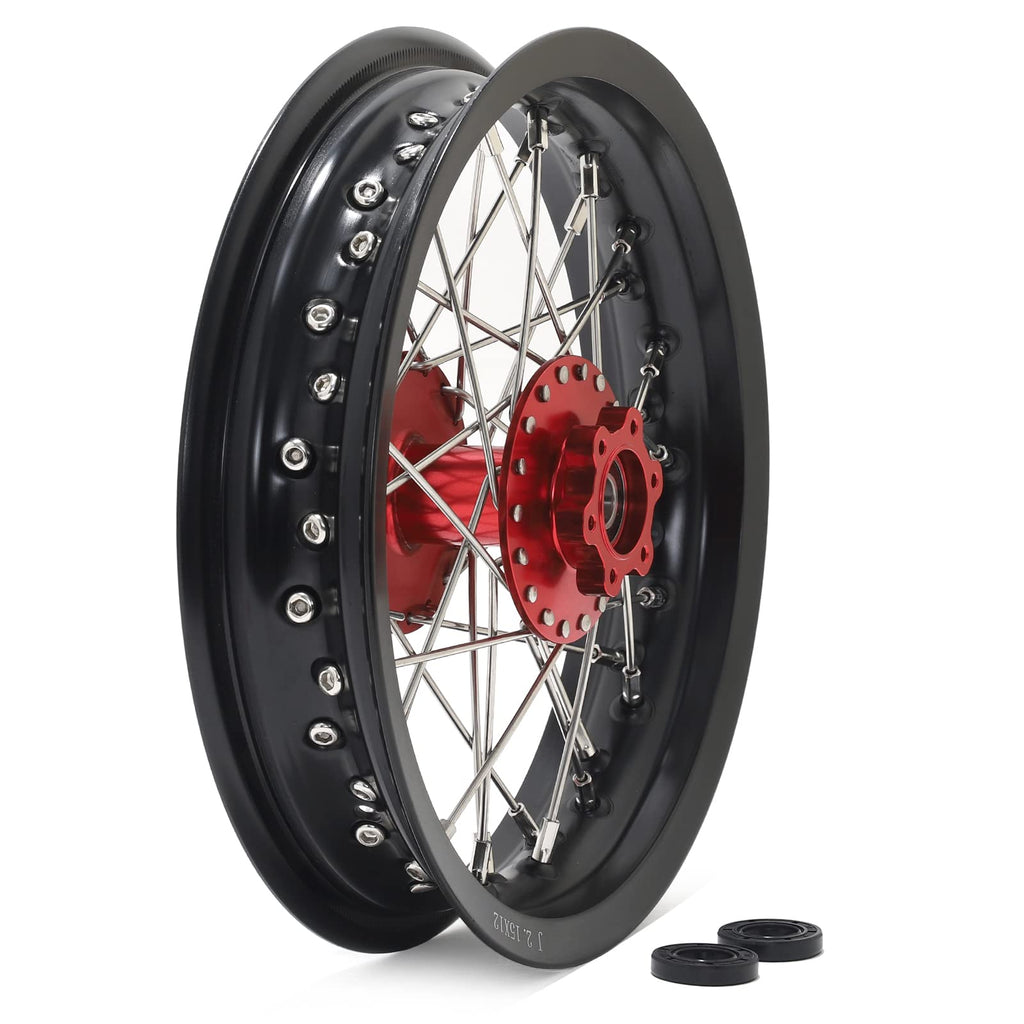 TOFR 17" Front Rear Spoke Wheels Rims Hubs Set for Surron Light Bee LBX Aluminum