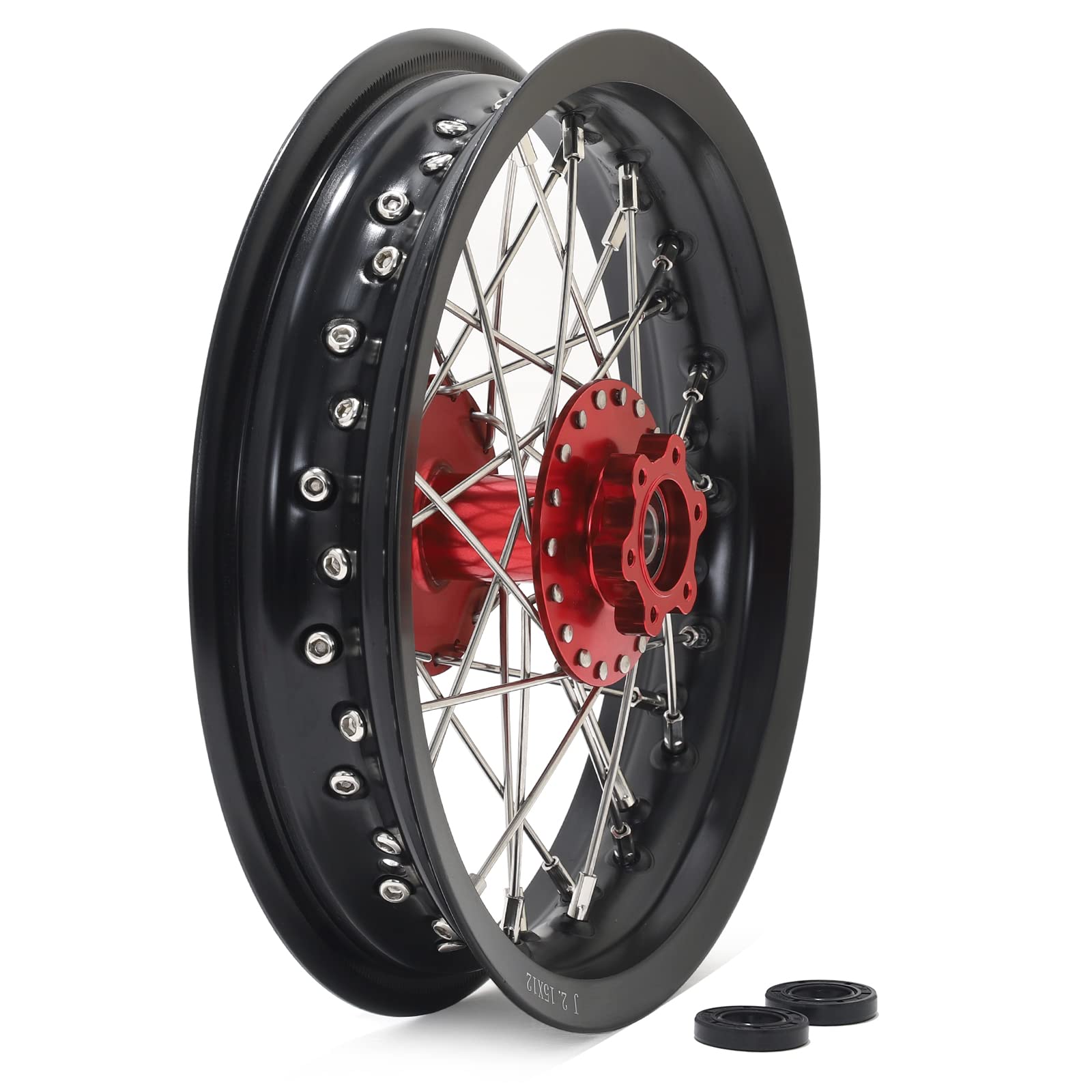 TOFR 12" x 2.15" Rear Wheel Rim Spoke Hub for Surron SUR-RON Light Bee X LBX for Segway X160 X260