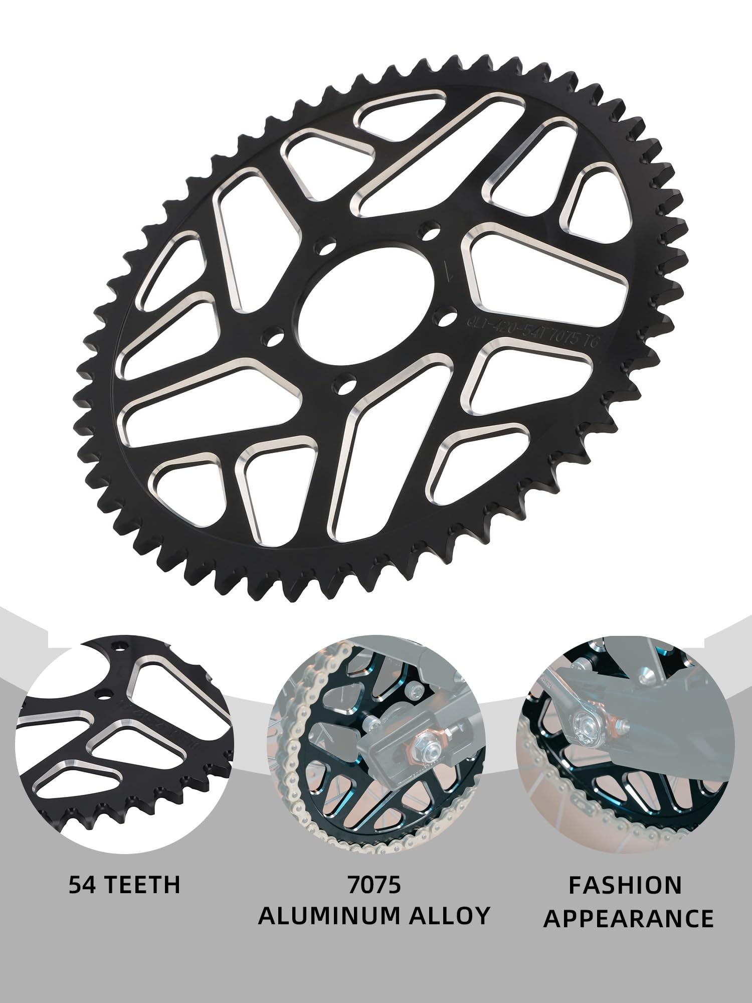 Sprocket for Surron,60T Chain Sprocket for Dirt Bike Sur Ron Light Bee S/Light Bee X/X160/X260/Talaria Sting MX3/Talaria Sting R MX4 - Red