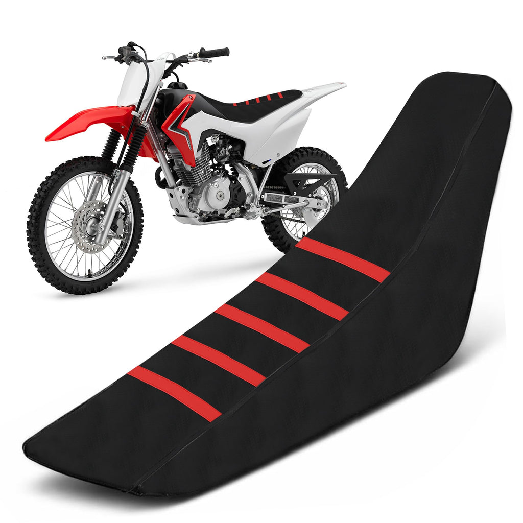 Ribbed Dirt Bike Seat Cover Gripper Soft for CRF 110 125F CRF110F CRF125F 2023 2024 2025 Pit Bike Non-Slip Surface Protector Black