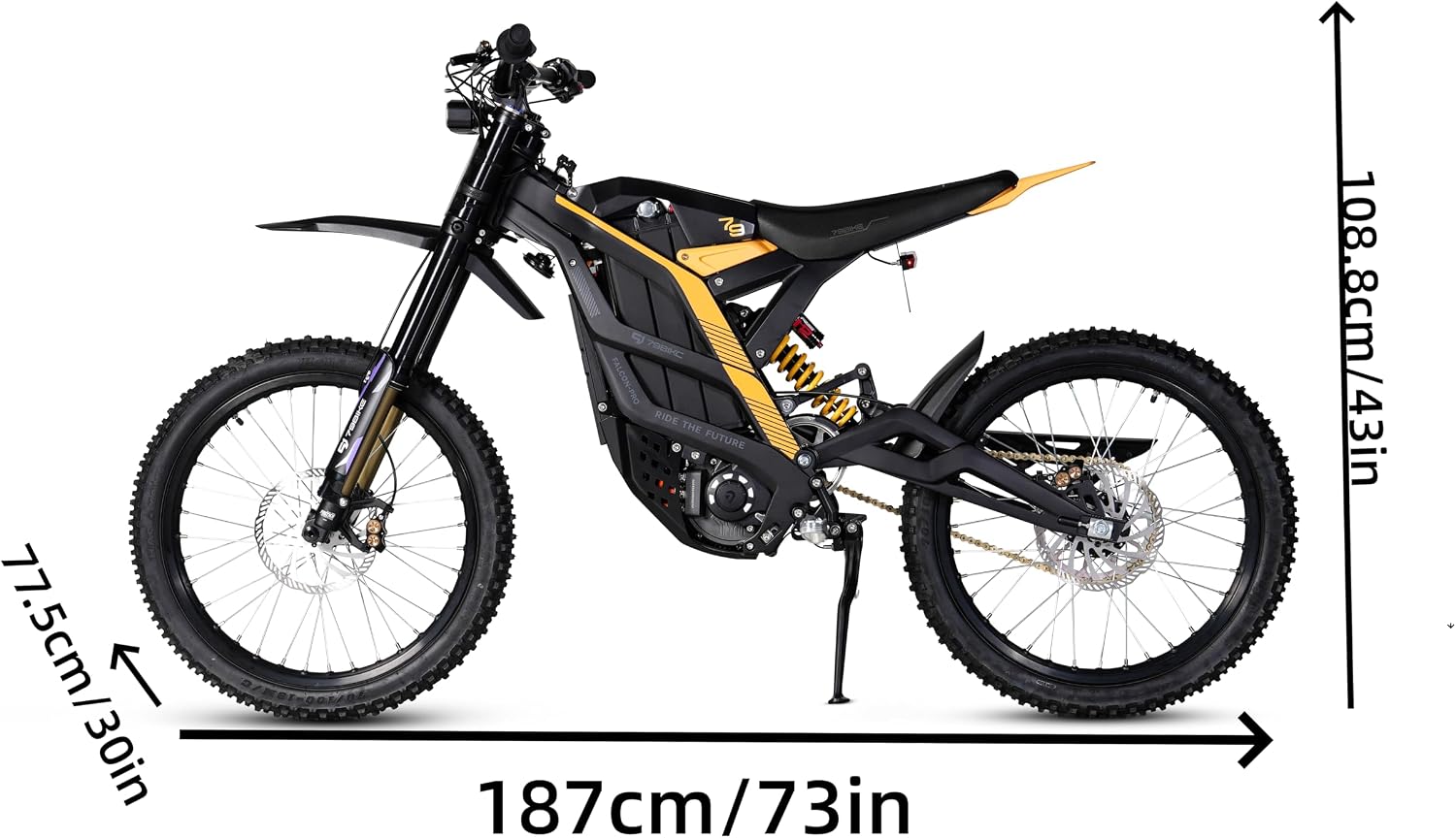 Adult Electric Dirt Bike, Peak 8000W/Cont 4000W Mid-Drive E-Motorcycle 72V35Ah Battery, 21"/18" Off-Road E-Bike Full Hydraulic Brakes & Suspension, 50MPH Mountain Enduro Trail Motorbike