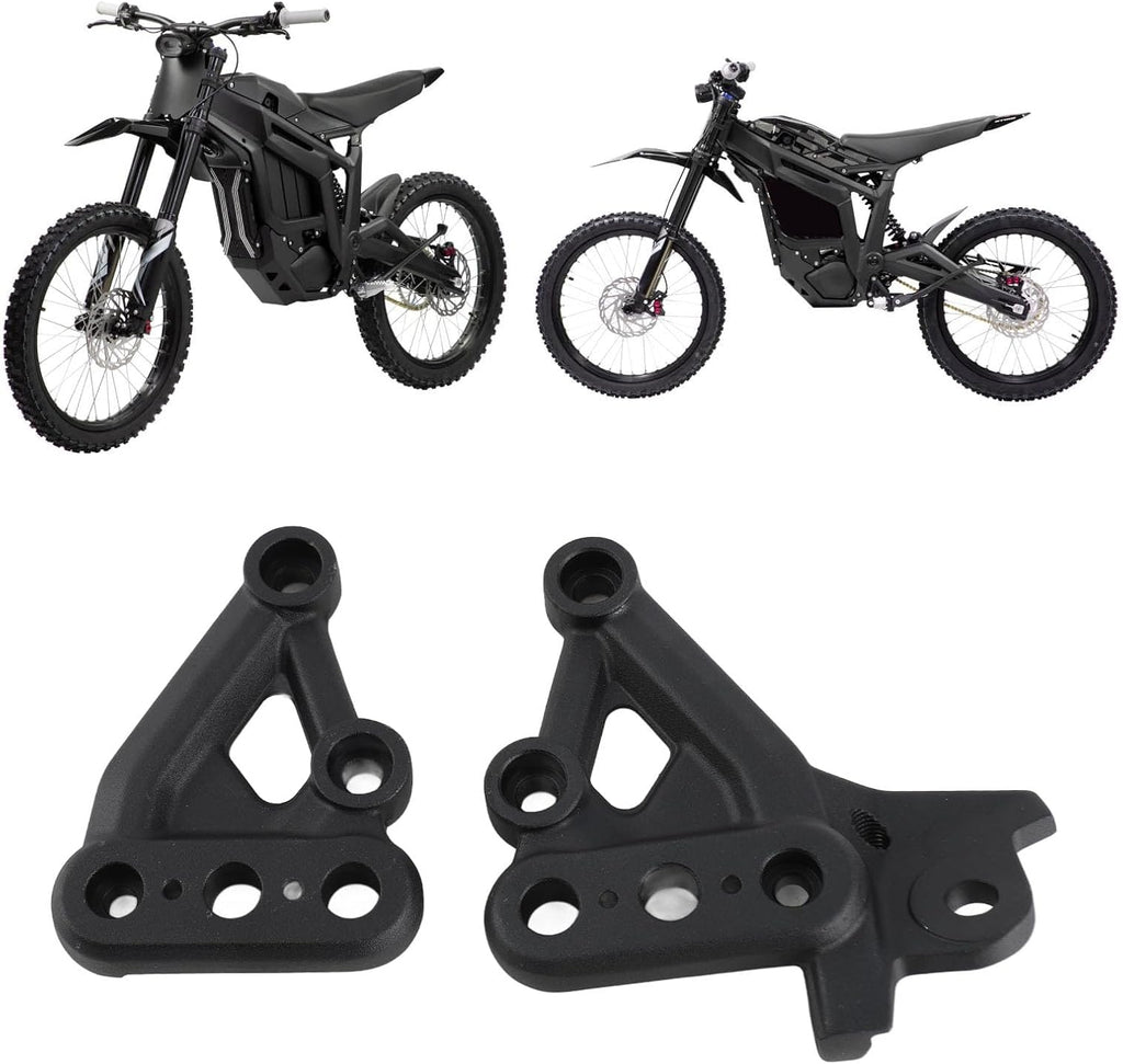 Foot Peg Brackets Replacement, Electric Dirt Bike CNC Motorcycle FootPeg Pedal Bracket Compatible with for Talaria Sting X3 MX3 MX4, Black