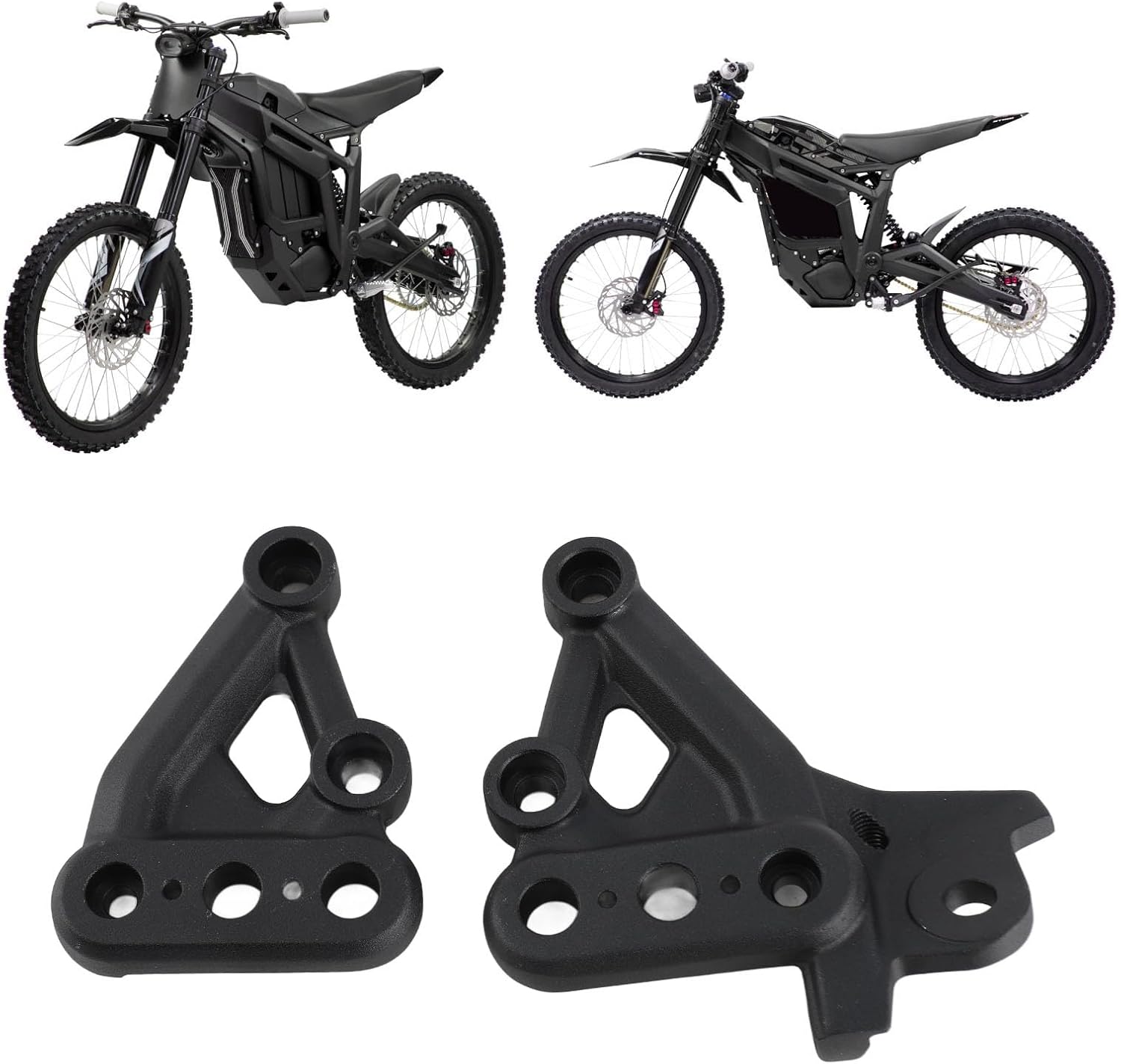 Foot Peg Brackets Replacement, Electric Dirt Bike CNC Motorcycle FootPeg Pedal Bracket Compatible with for Talaria Sting X3 MX3 MX4, Black
