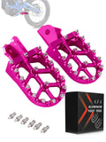 JFG RACING Dirt Bike Foot Pegs,7075 Aluminum CNC Pedals Rests for Surron Light Bee X and S/E Ride Pro SS/CRF150F CRF230F 03-19/CRF250F 19-24/XR150L 15-24/KDX200 83-94-Red