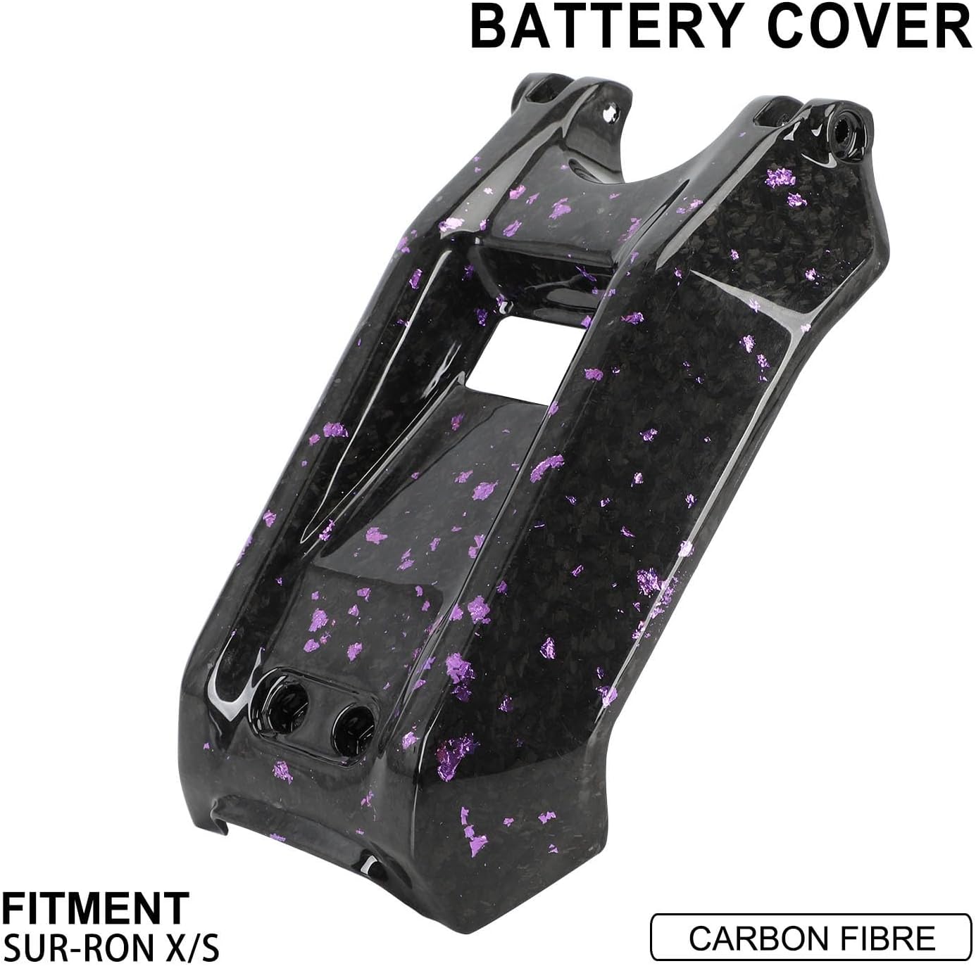Funparts Battery Cover for Surron LBX,Carbon Fiber Battery Lid Guards Wrap for Sur Ron Light Bee X Electric Dirt Bike Vehicle Covers Black