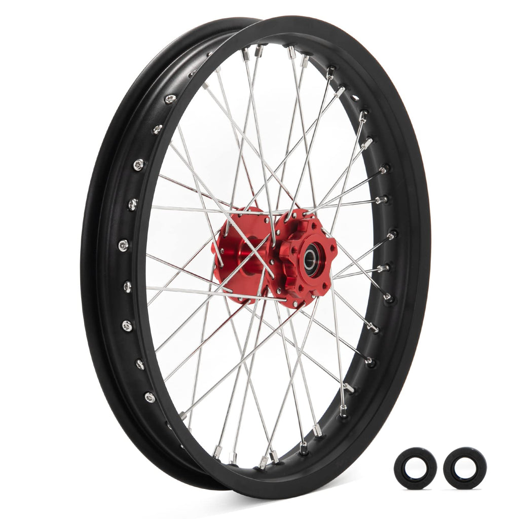 TOFR 17" Front Rear Spoke Wheels Rims Hubs Set for Surron Light Bee LBX Aluminum