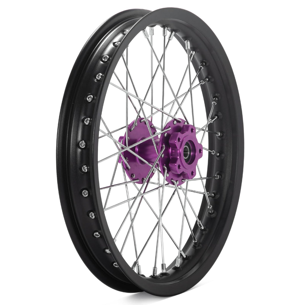TOFR 17" Front Rear Spoke Wheels Rims Hubs Set for Surron Light Bee LBX Aluminum