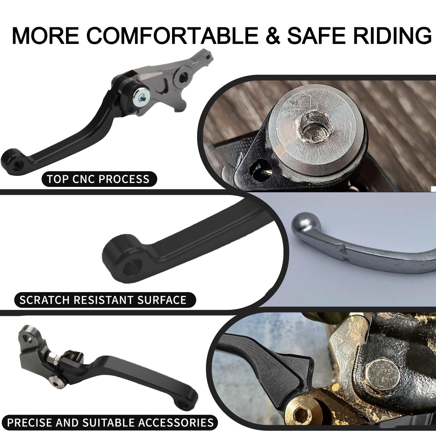 Brake Clutch Levers for KLX 110 KLX110 2002-2025 KLX110L 2010-2025 Dirt Pit Bike Adjustable CNC Lever Pivot Set Secure Vibrant Anodized Green