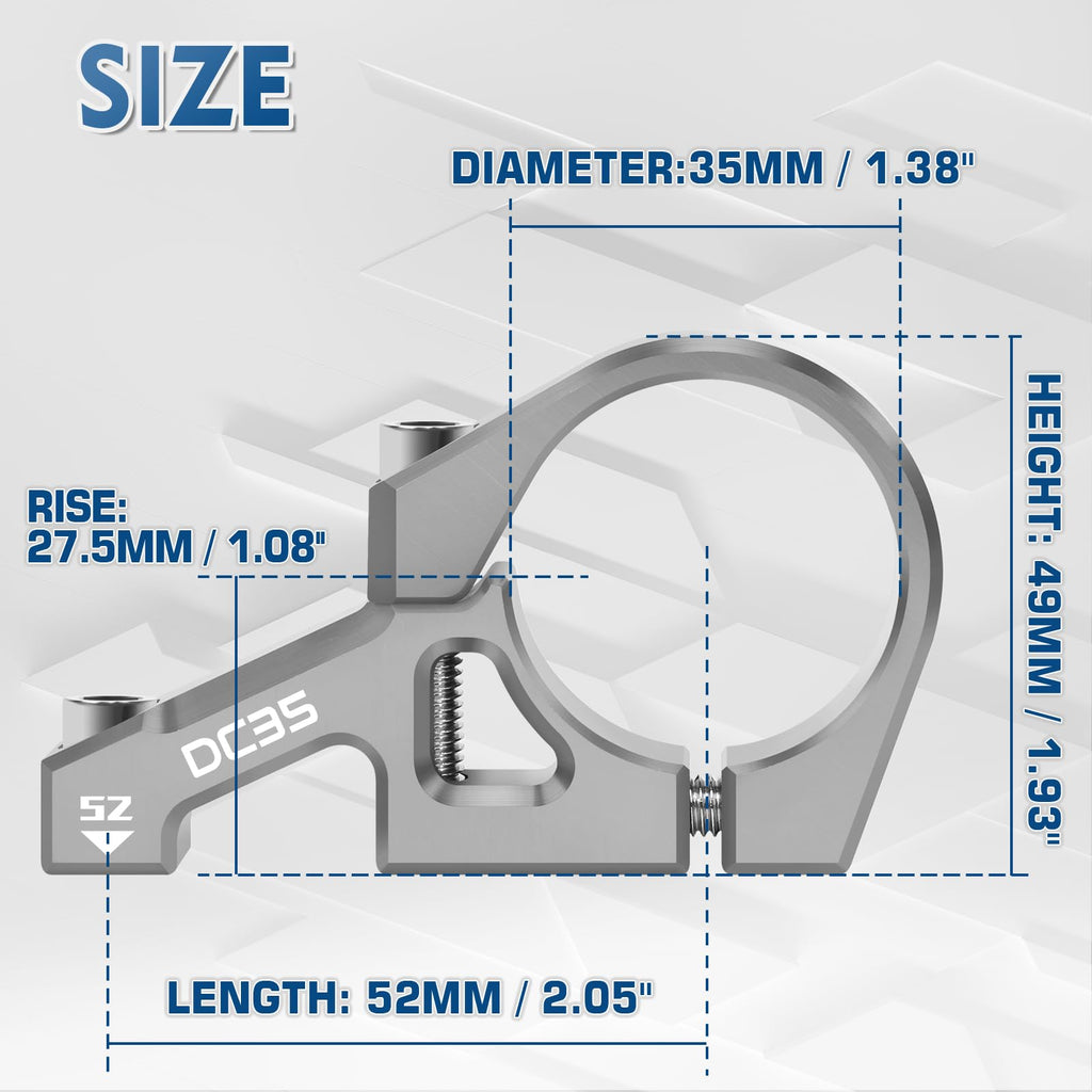 BUCKLOS Direct Mount Mountain Bike Stem 31.8mm 35mm Bar Clamp for Dual Crown Forks, 2 Pieces Lightweight Split Design MTB Stem for Downhill, All Mountain, Enduro, Freeride