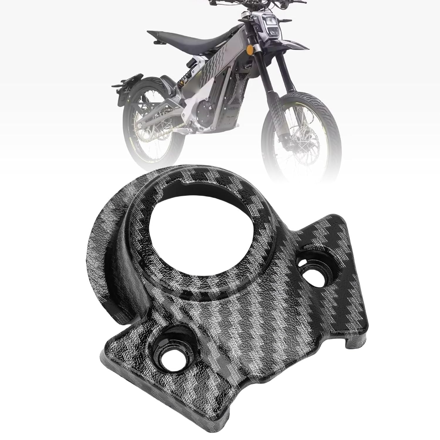 Carbon Fiber Pattern Motorcycle Central Control Decorative Cover Ignition Key Switch Trim Replacement with Easy Installation for Talaria Sting X3 MX3 MX4 MX5